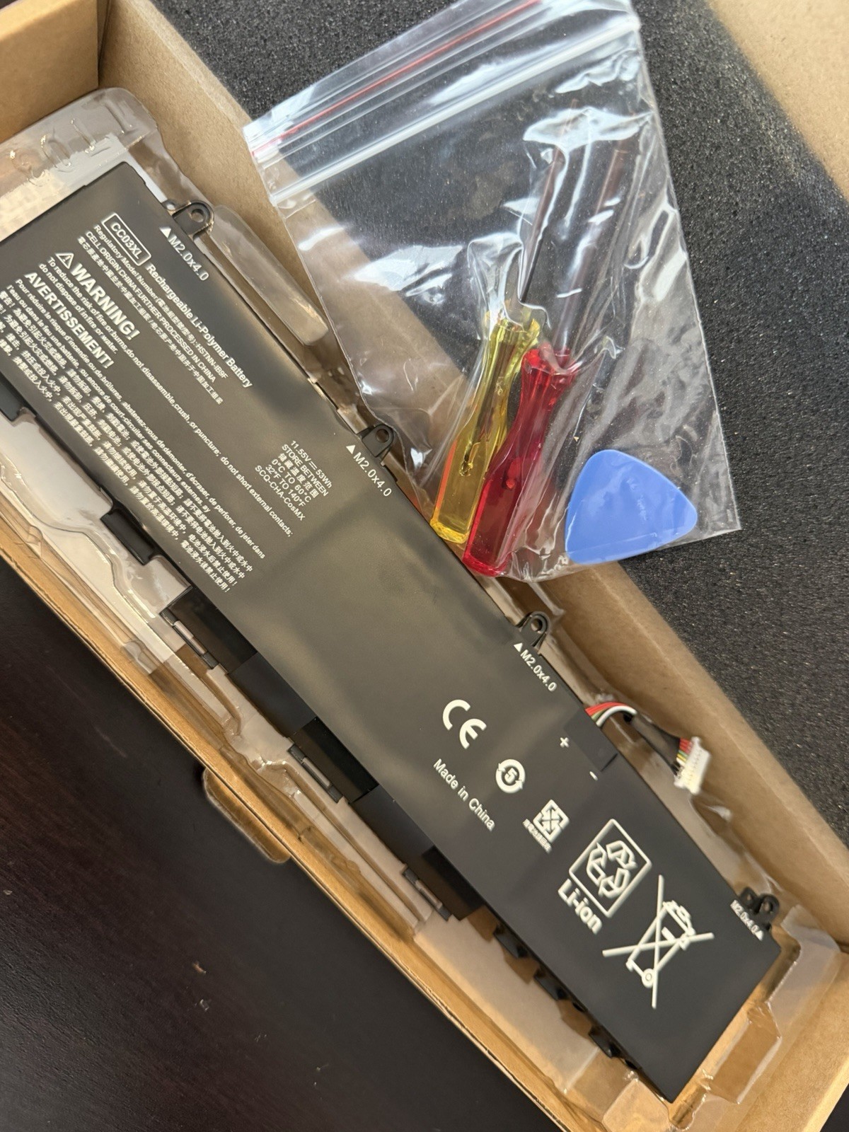 New CCOXL 53wh Replacement Battery For Laptop L77608-421 L78555-005 With Tools