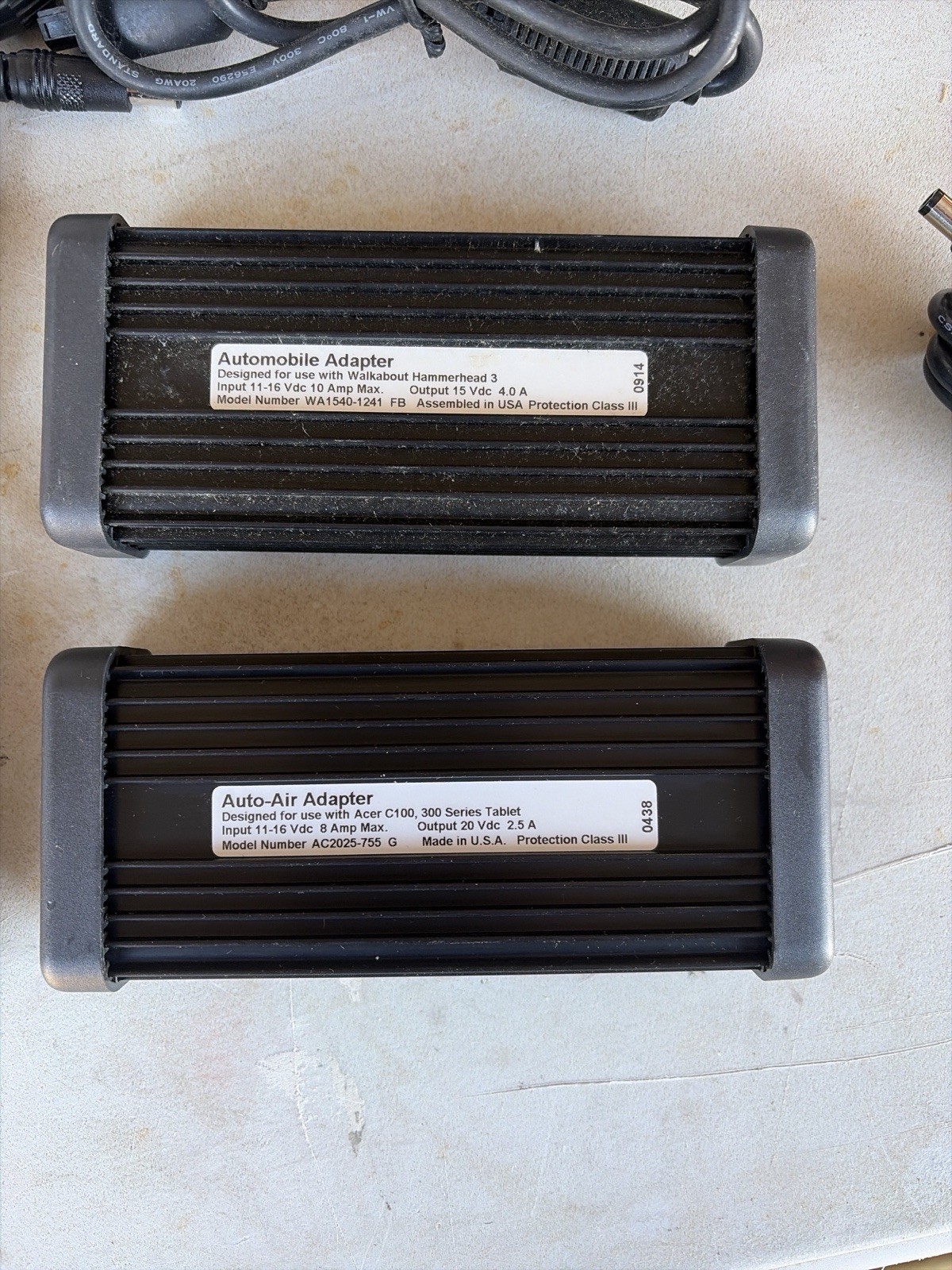 LIND Vehicle DC Adapter Lot WA1540-1241 AC2025-755 w/ Cables