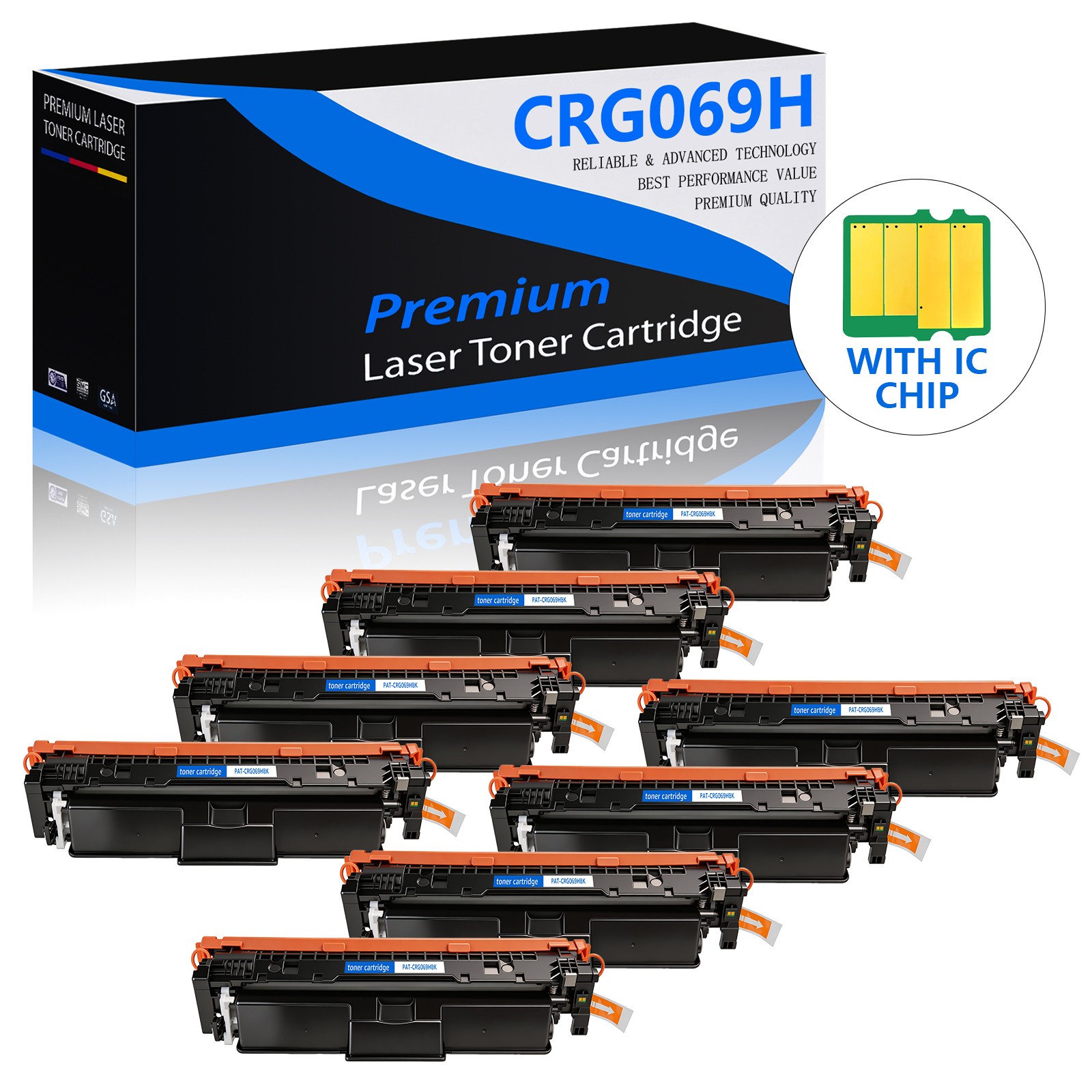 8PK 069H 069 Toner Cartridge for Canon Color ImageCLASS LBP674Cdw M753 M751