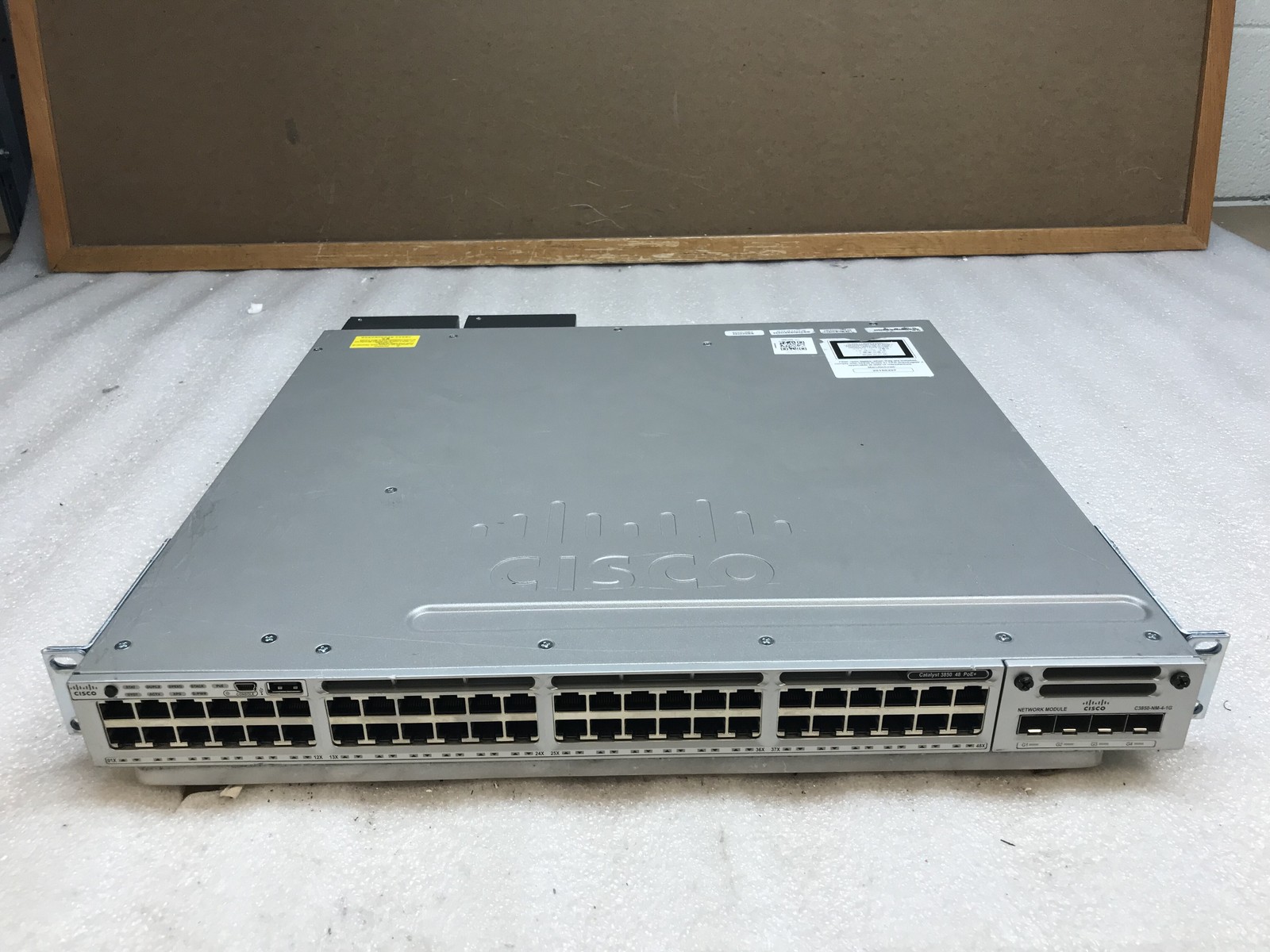 Cisco Catalyst WS-C3850-48P-S V03 Network Switch Dual PWR-C1-1100WAC