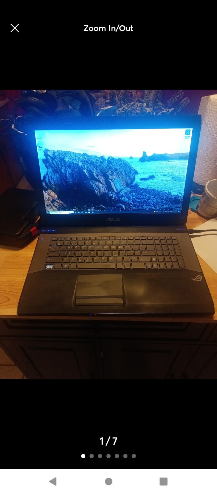 ASUS ROG 17" Gaming Laptop i7 12GB 500GB SSD Win 10 Pro Backlit Black