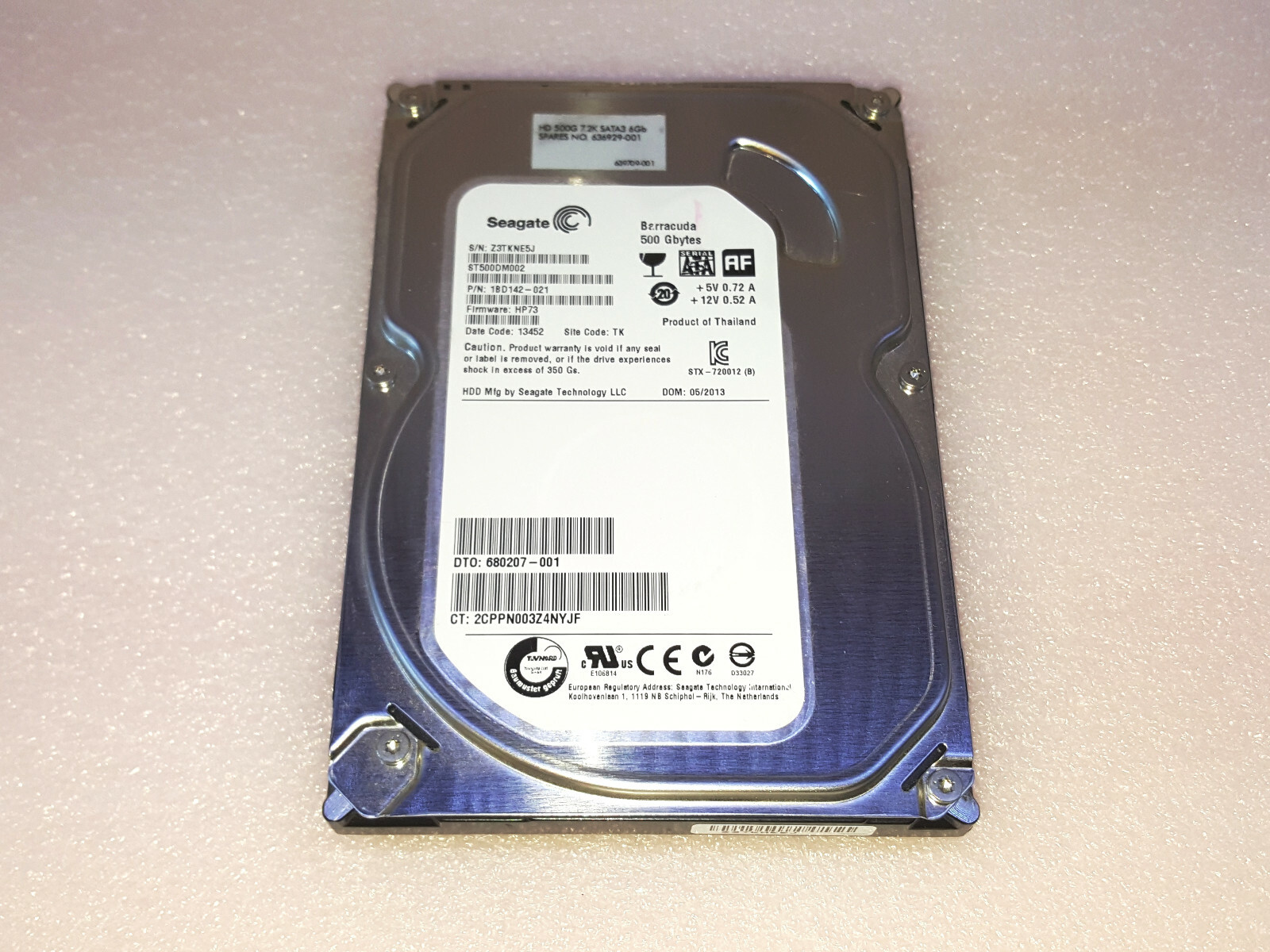 HP Pavilion 550-130z - 500GB Hard Drive Windows 7 Professional 64-Bit Preloaded