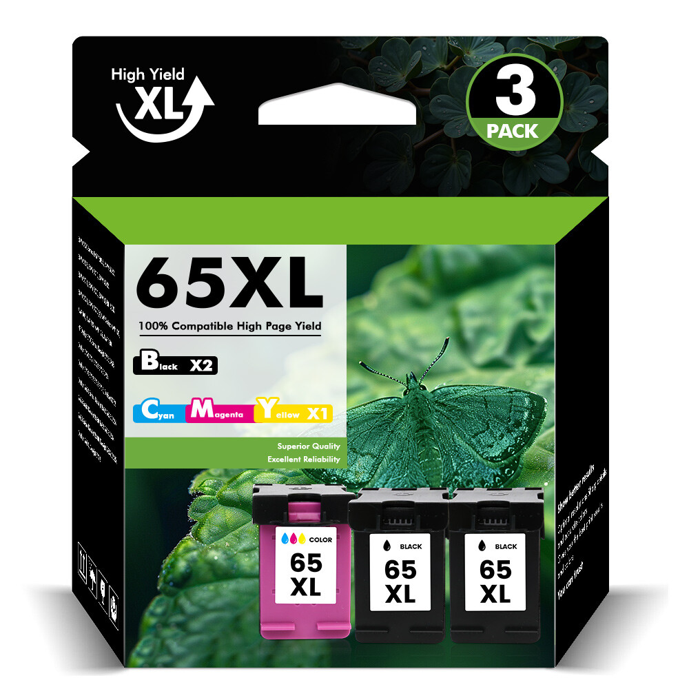 65 XL Ink Cartridge For HP 65XL Ink ENVY 5000 5055 5052 Deskjet 2600 3755 3772
