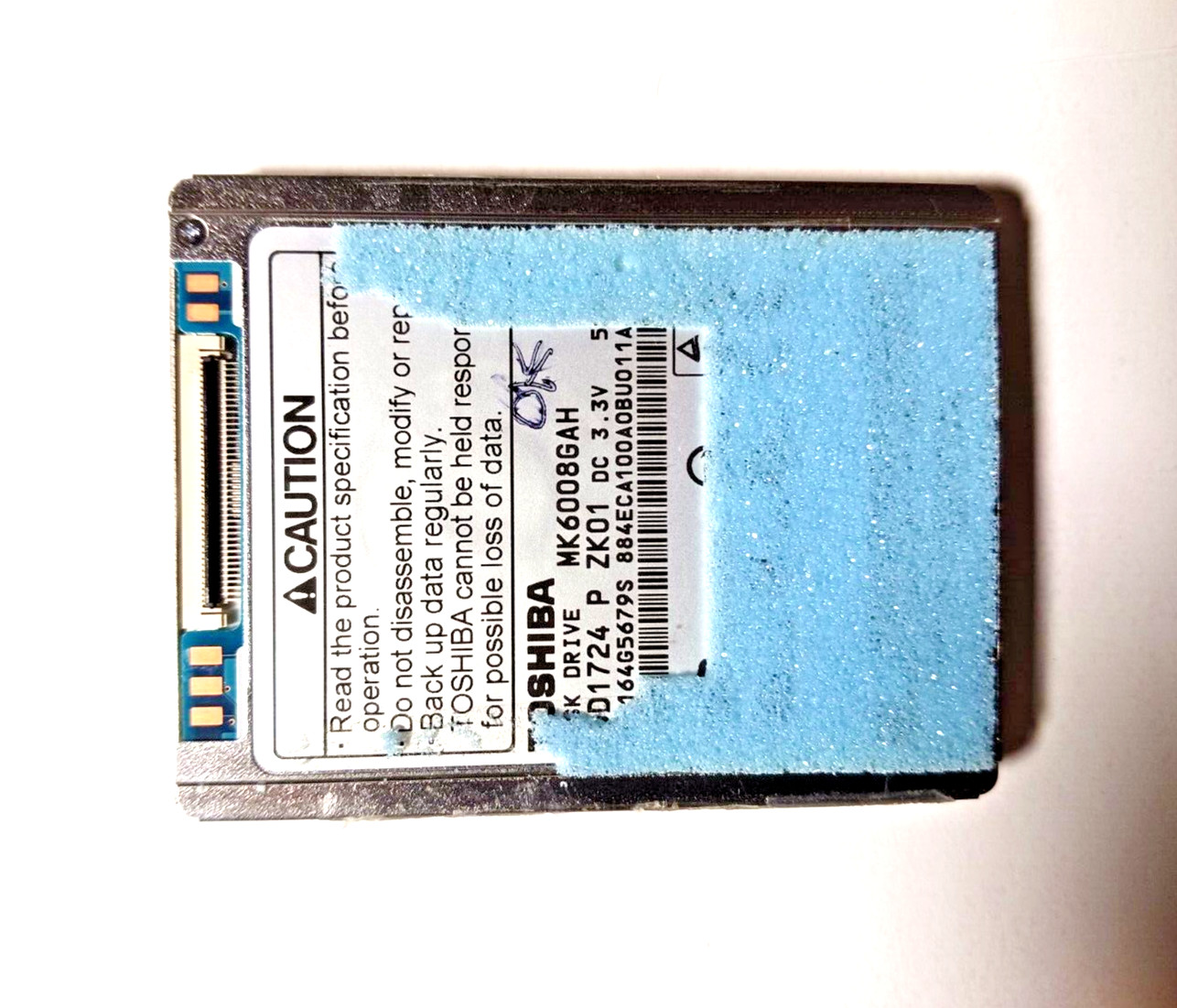 OEM TOSHIBA MK6008GAH 60 GB 1.8" ZIF/CE HDD FOR IPOD VIDEO 5TH GEN USA SELLER
