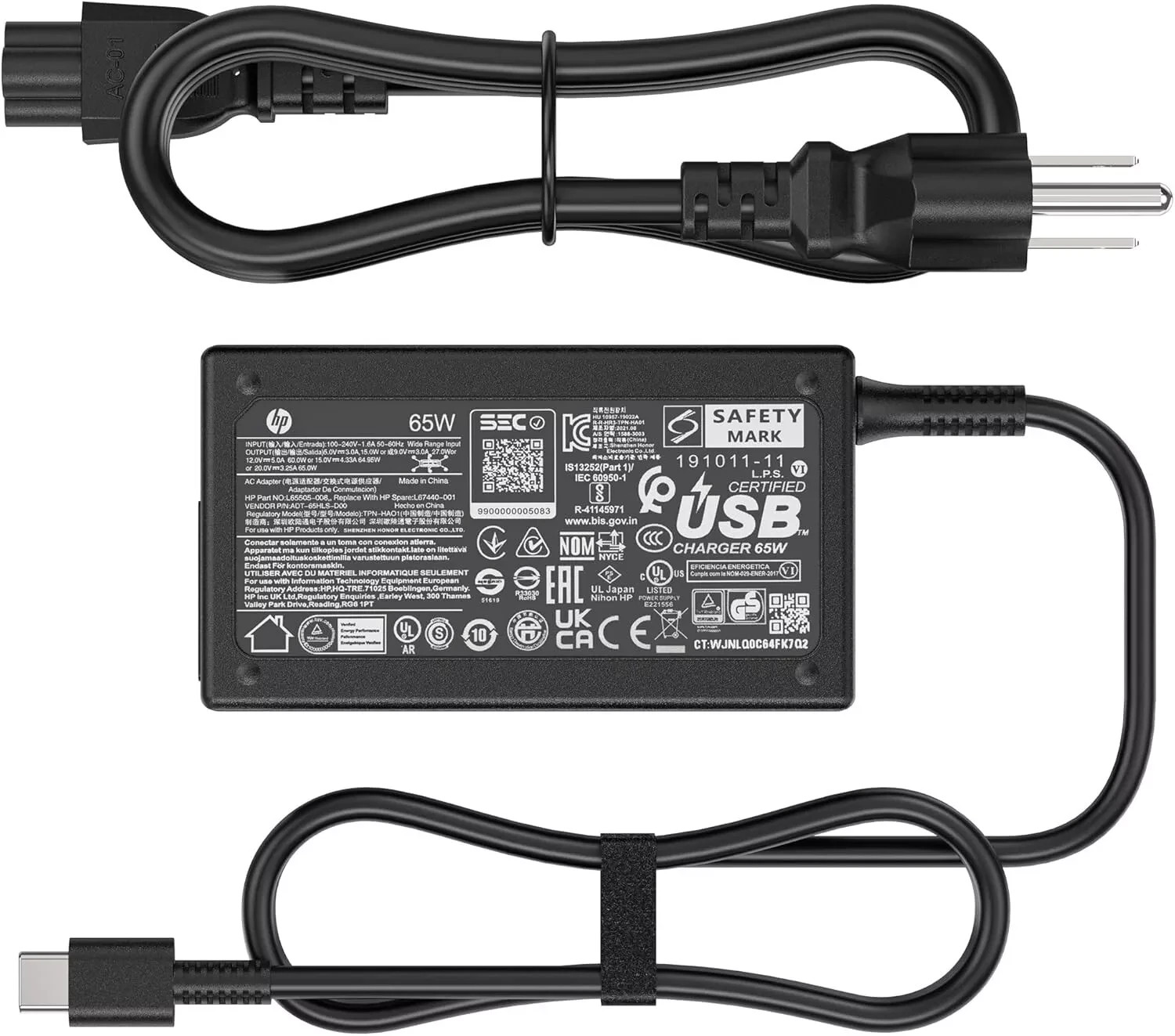 NEW Original 65W USB-C Adapter For HP EliteBook x360 735 745 755 830 840 850 G5