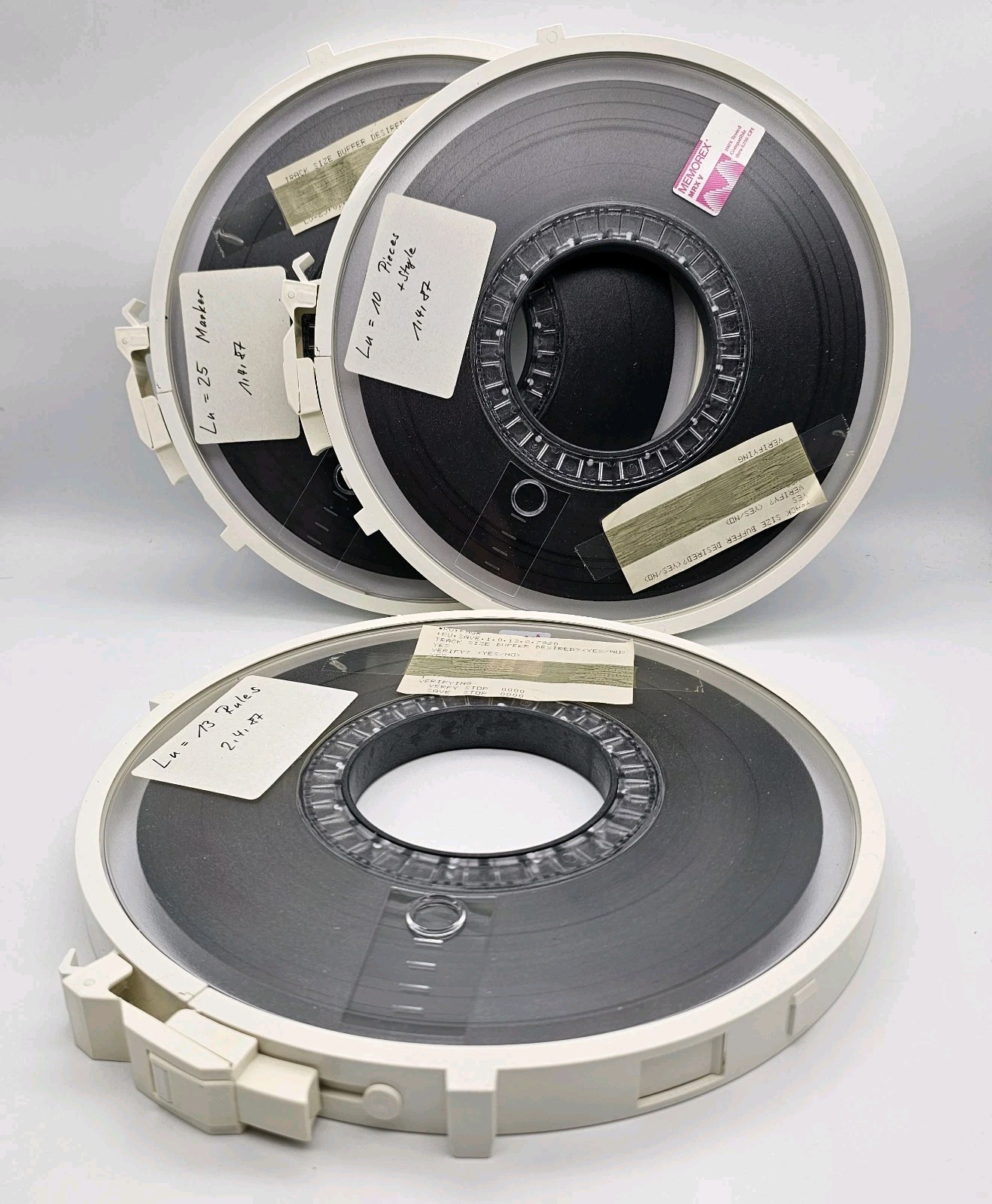 Vintage Computer Mainframe Magnetic Tape Reel / Memorex 6250 Lot