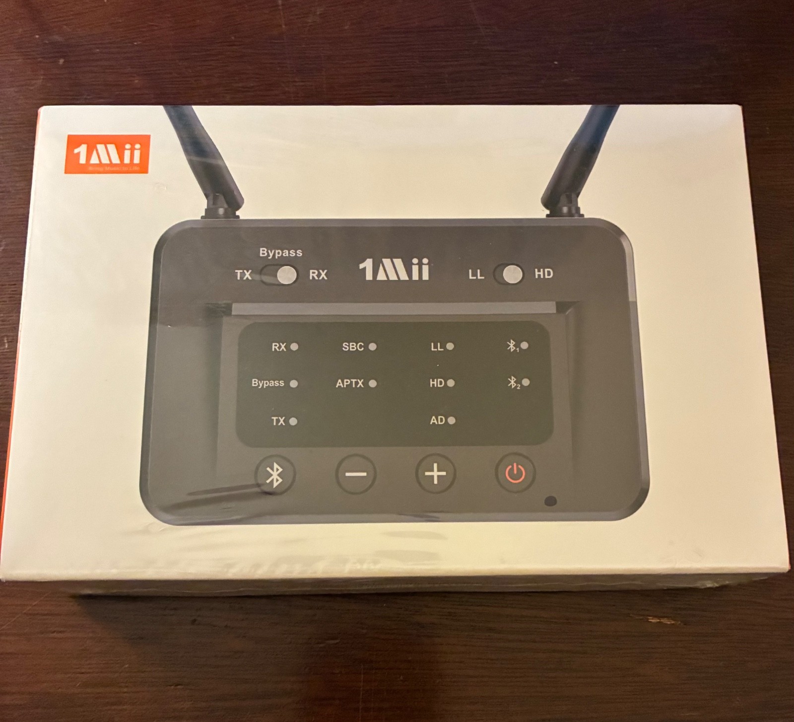 1Mii B03 Black Bluetooth Long Range 2 In 1 Bluetooth Transmitter And Receiver