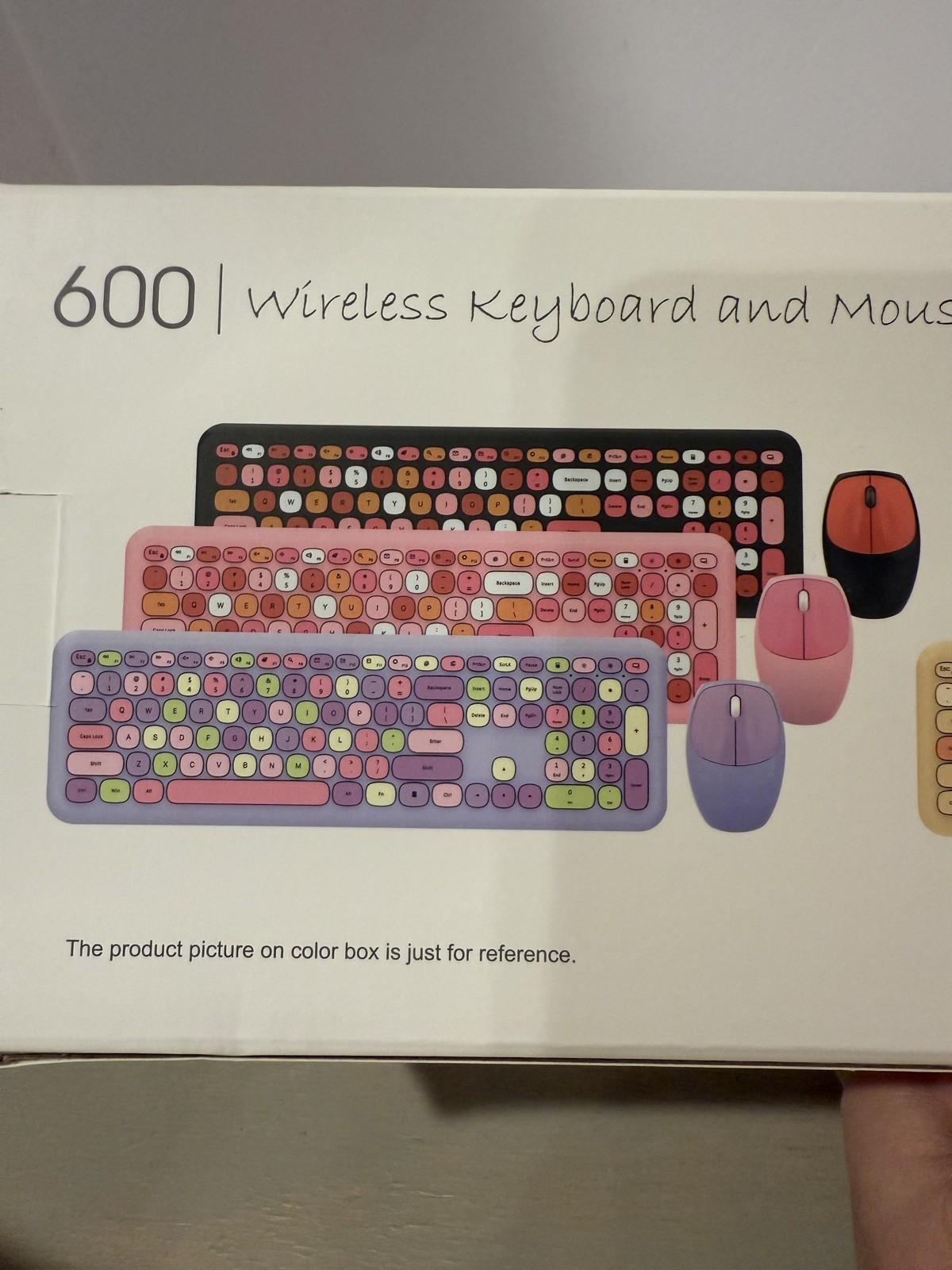 Wireless Keyboard and Mouse Combo with mixed Pink Keys