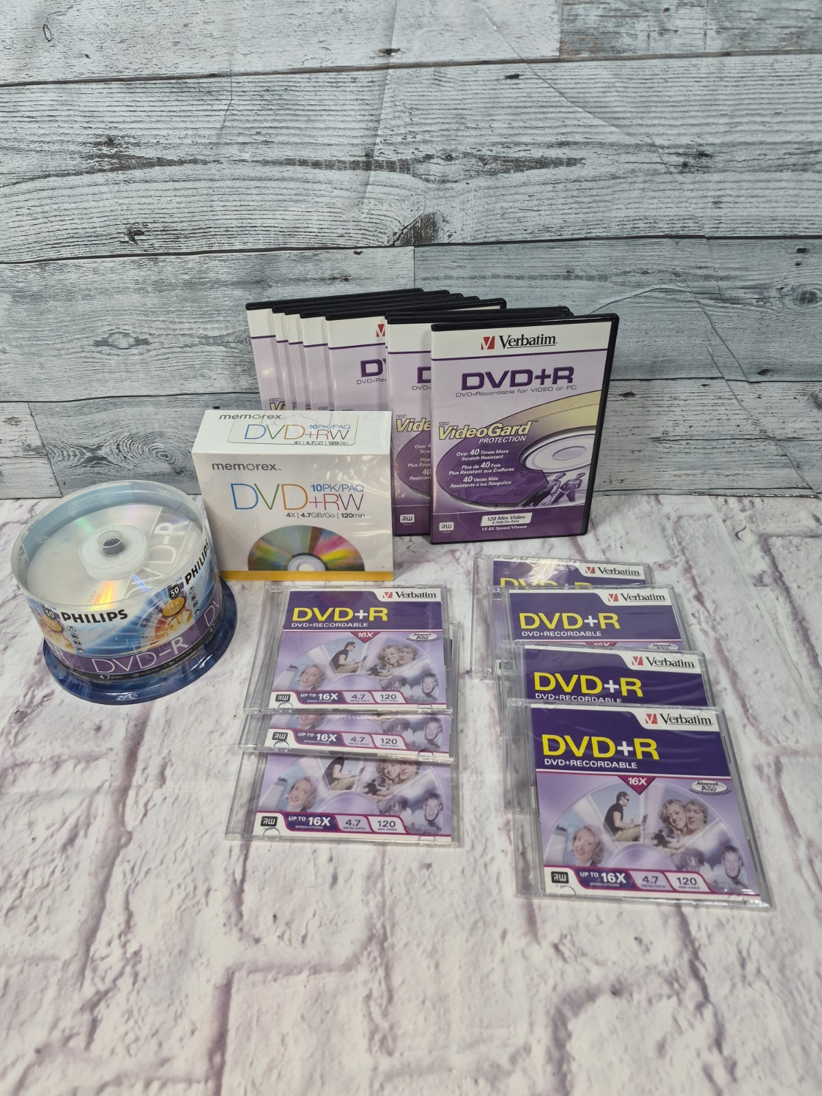 Mixed Recordable Media Lot DVD-R, DVD+R, DVD+RW Blank  75 New 