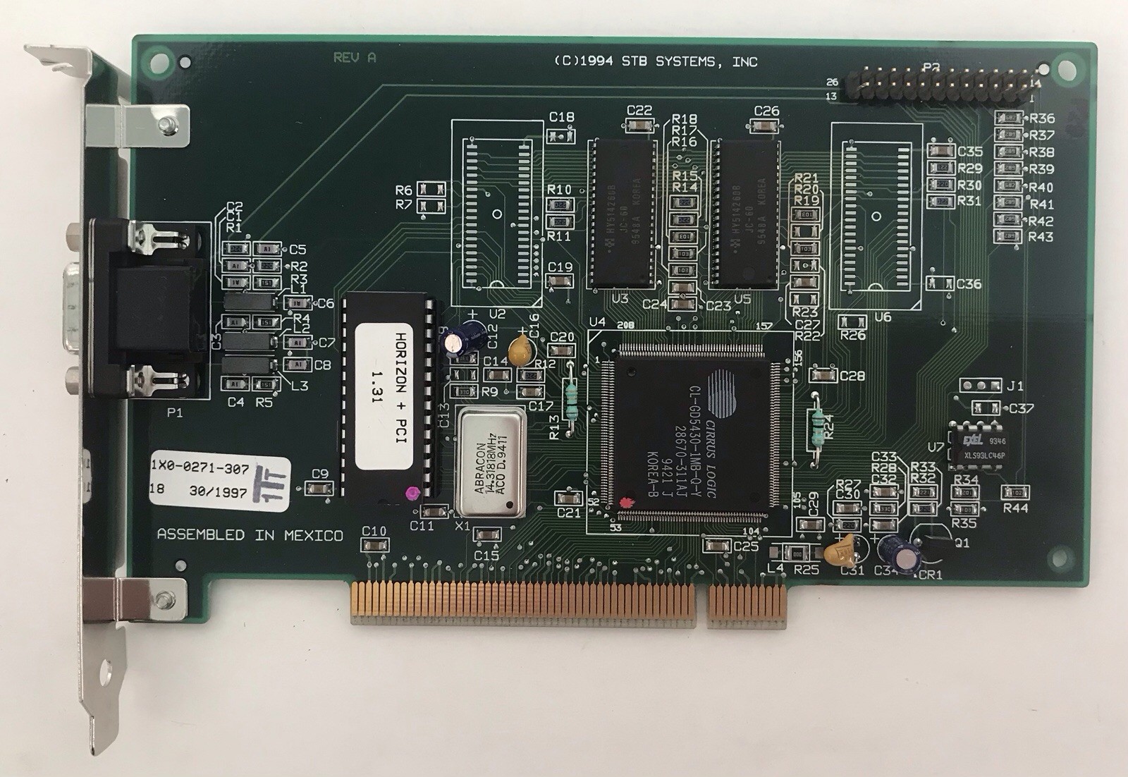 STB SYSTEMS INC HORIZON + PCI 1.31 VGA CIRRUS LOGIC CL-GD5430-1MB-Q-Y