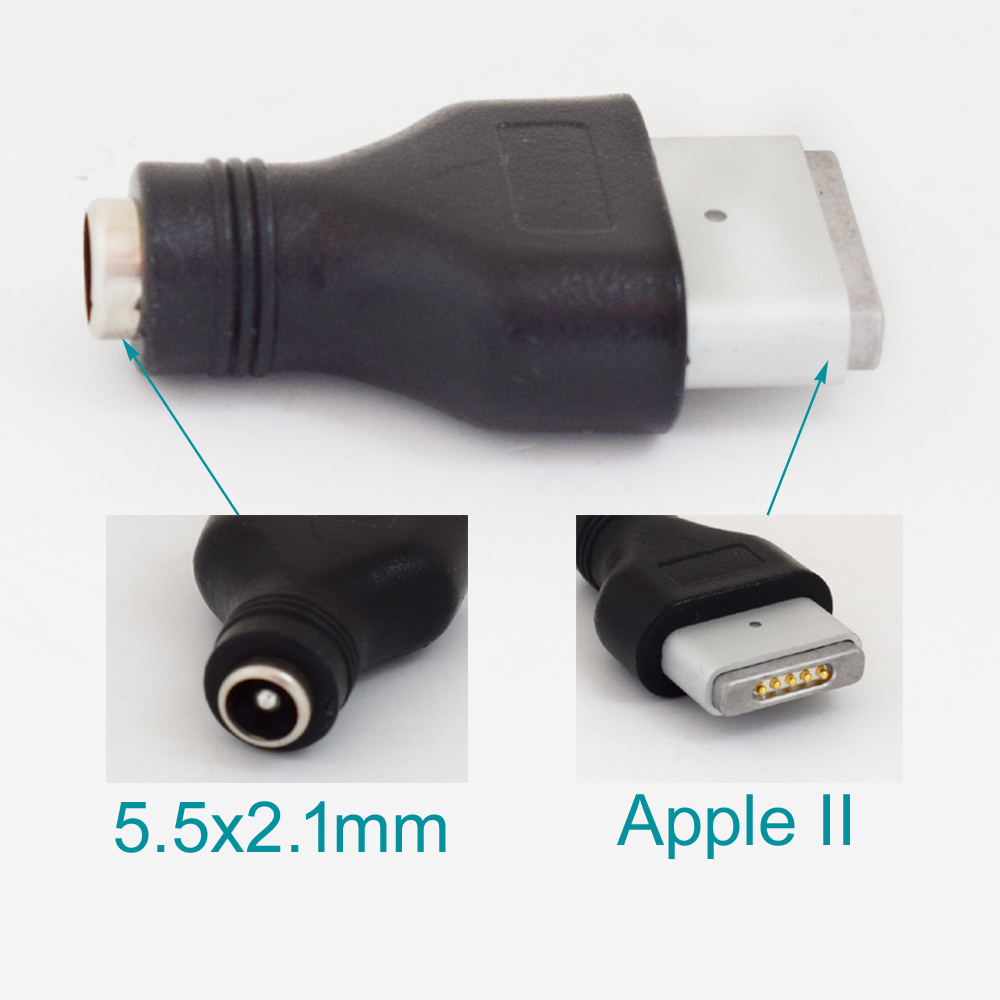 1pc DC Power Charger Adapter For Apple Macbook Male To 5.5x2.1mm Female Socket