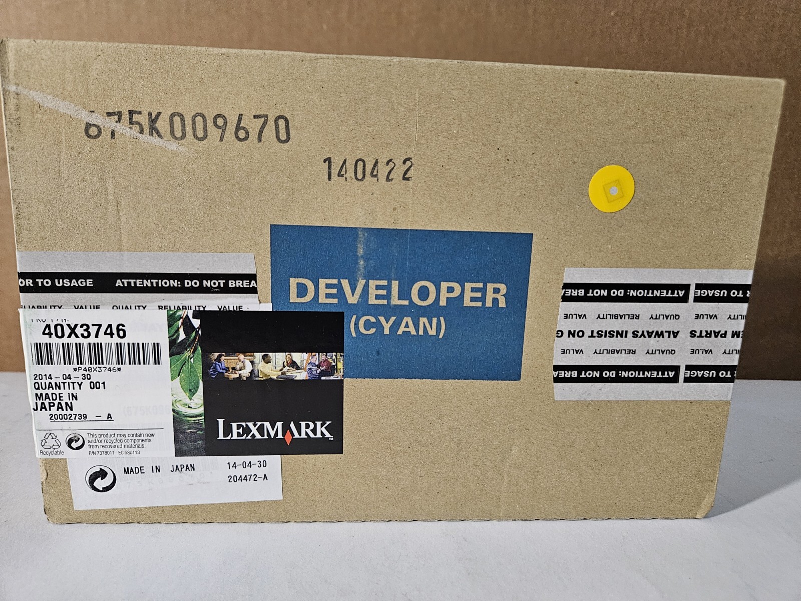 Lexmark 40X3746 Cyan Developer Factory sealed