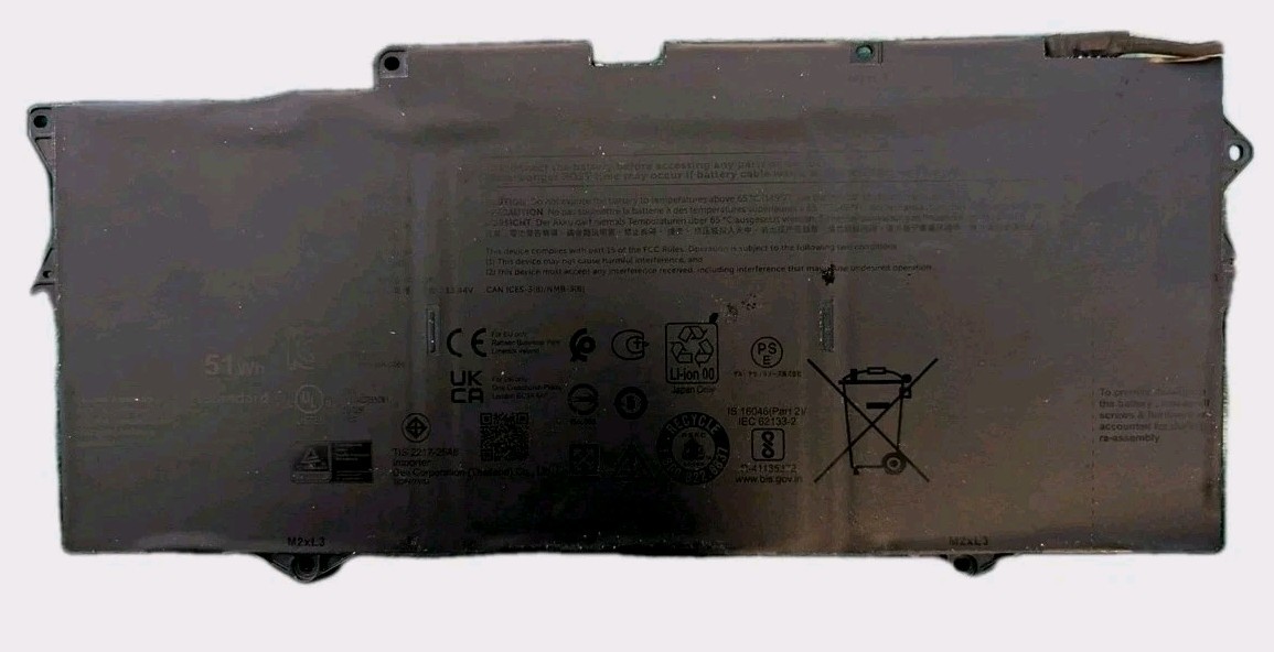 GENUINE DELL XPS 13 9315 11.55V 51WH 4191MAH 3-CELL LI-ION BATTERY W6D4H YM15G