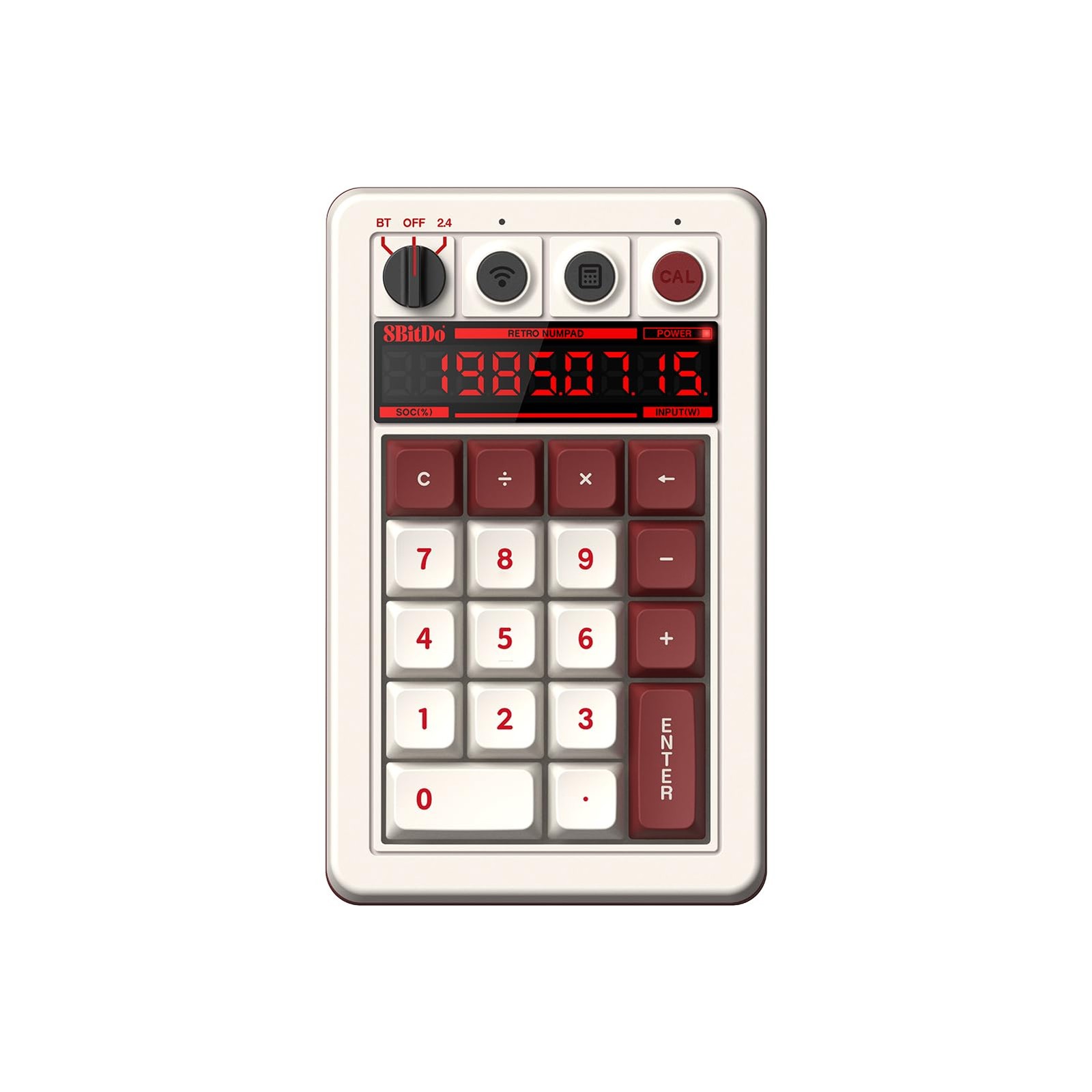 8BitDo Retro 18 Mechanical Numpad, Supports Calculator Small, Fami Edition