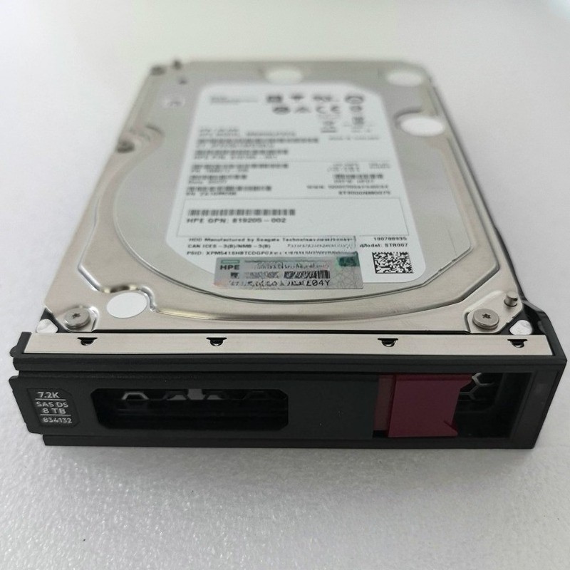 New 834031-B21 HPE 834132-001 8TB 7.2K 12Gb 3.5" LFF LP SAS 512E G10 HARD DRIVE