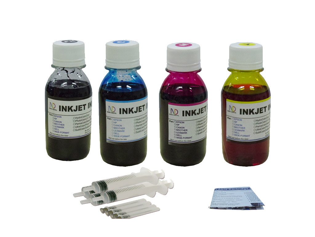 4x100ml ND® Refill Ink Kit for HP 21/22 60 61 74 96 56/57 92/93 etc. Cartridges