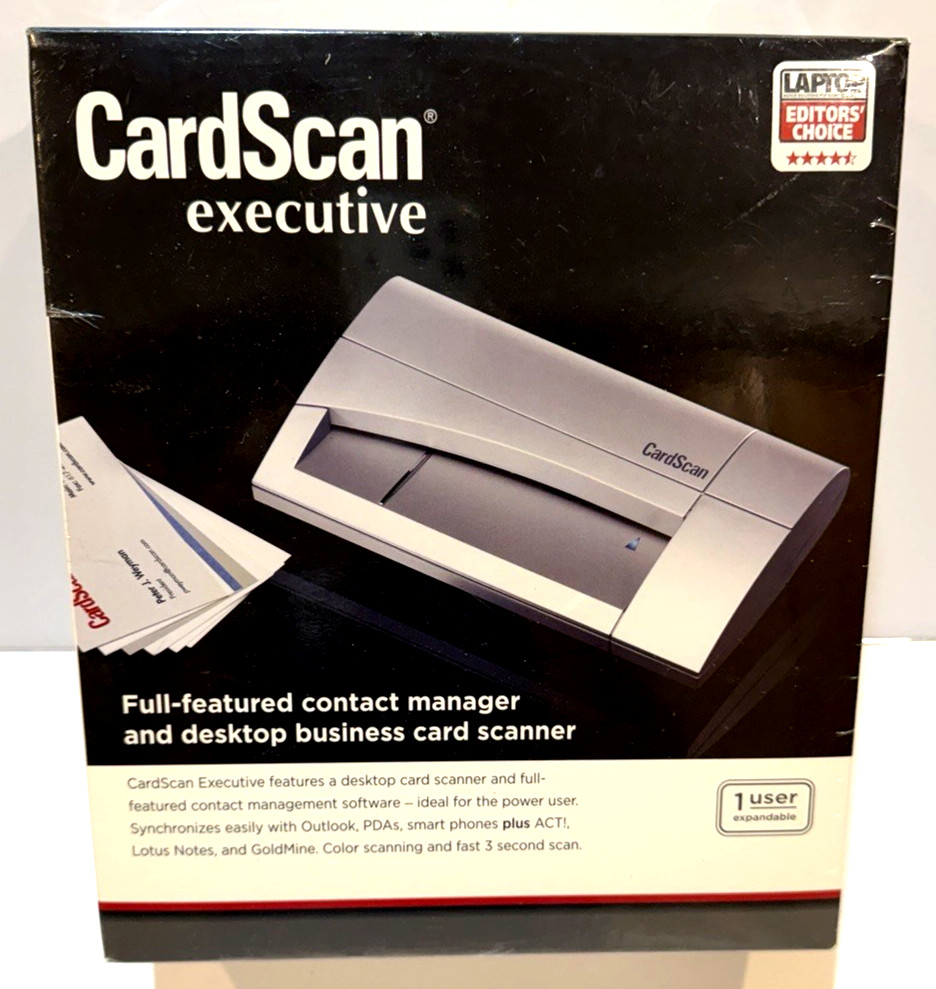 CardScan Executive 800c Desktop Card Scanner Full Featured Management Software