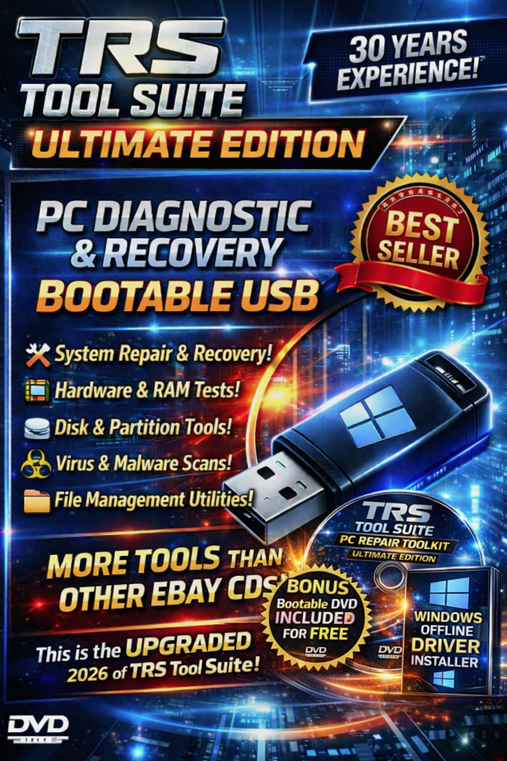 Bootable PC Repair USB & DVD | PC Startup & Boot Recovery, Disk Diagnostic