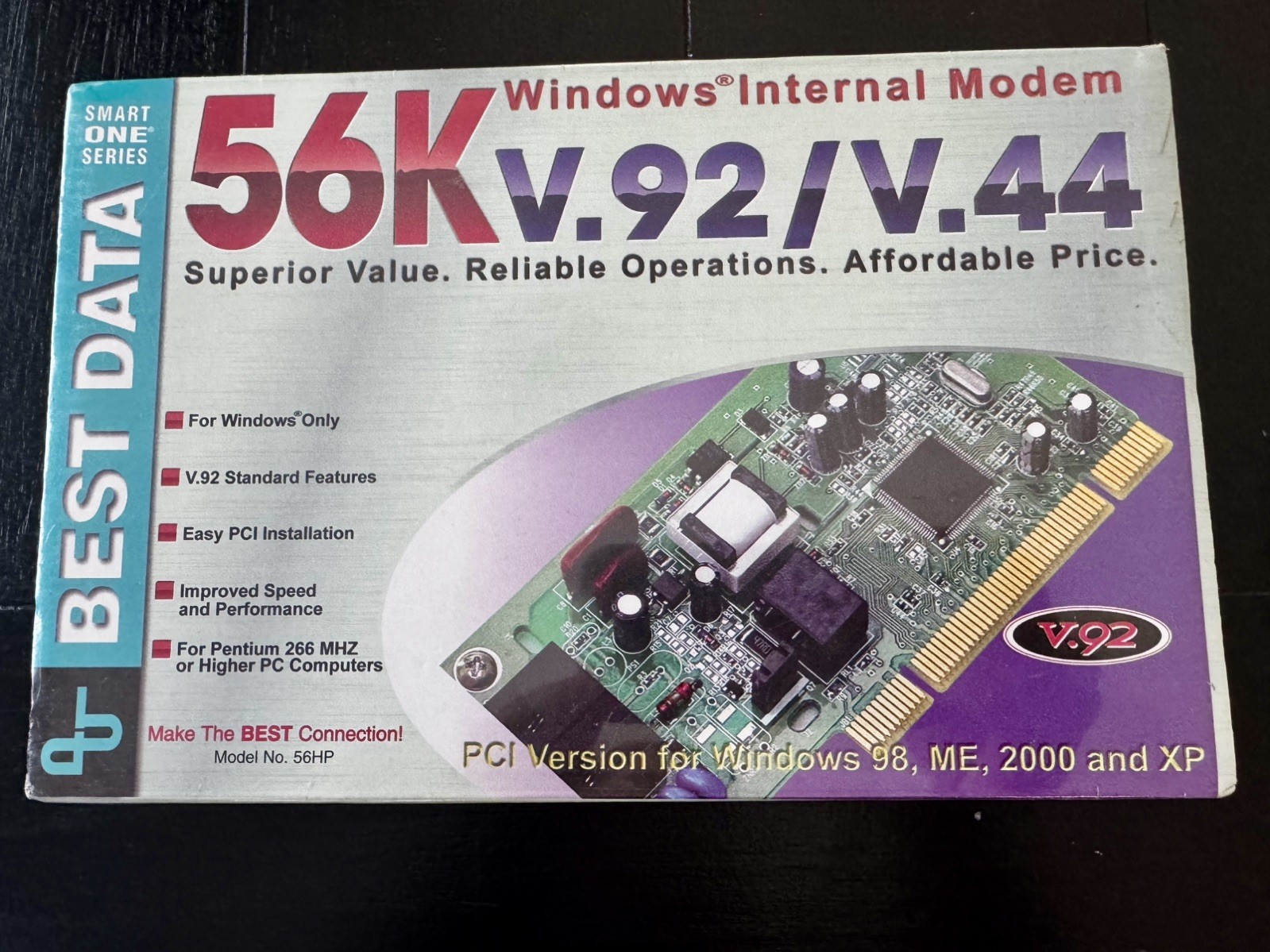 PCI Best Data Windows Internal Modem 56 Kbps V.92/V.44 SEALED *FAST SHIPPING*