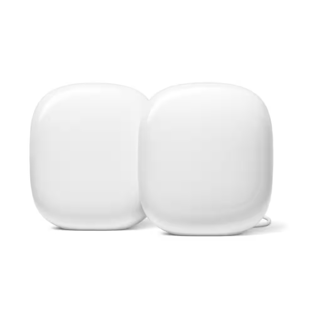 Google Nest WiFi Pro Snow Mesh Router Wi-Fi 6E 2 Pack G6ZUC