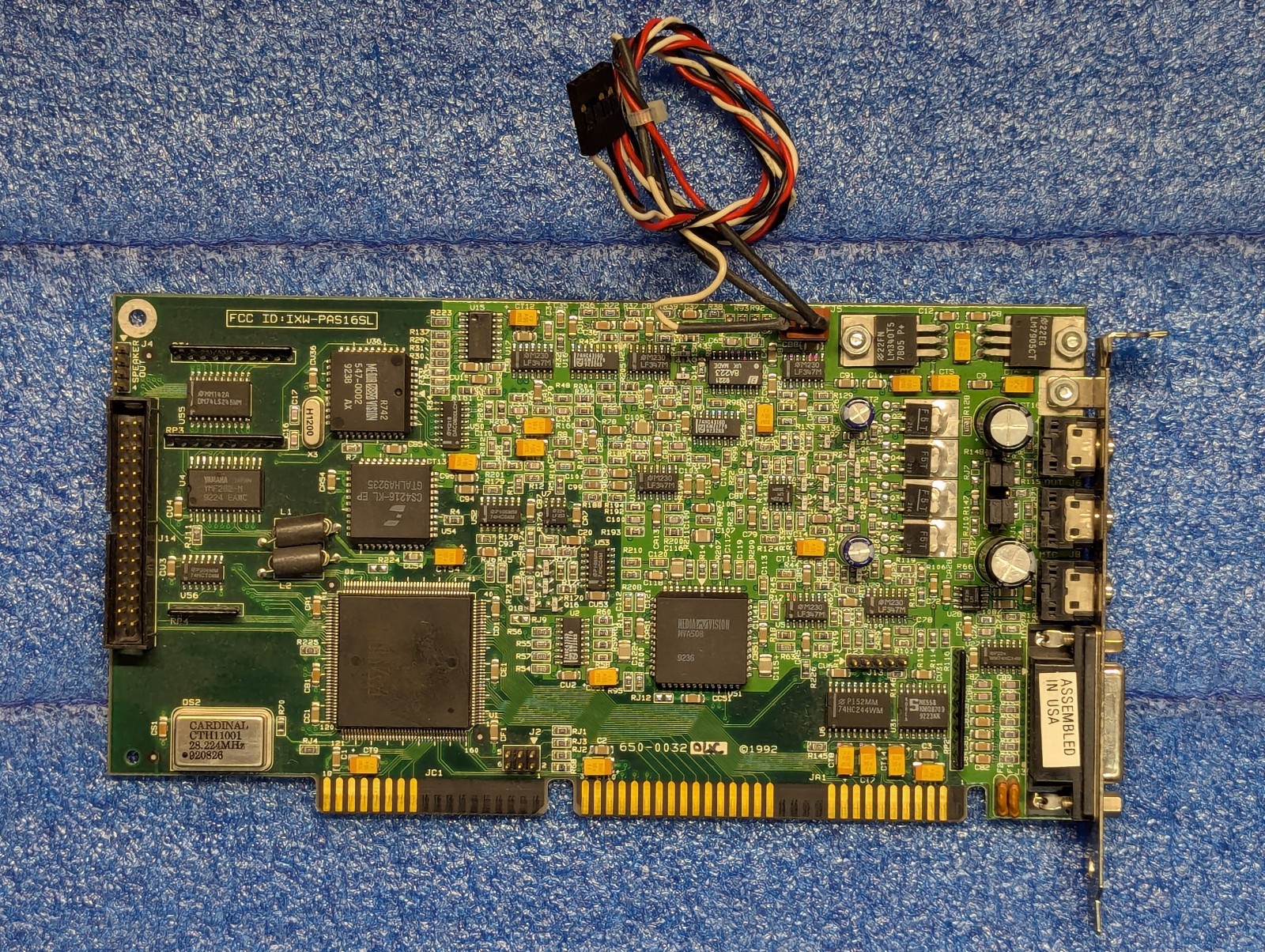 Media Vision Pro Audio 650-0032 ISA Yamaha OPL3 YMF262-M Vintage 1992 w/Cable