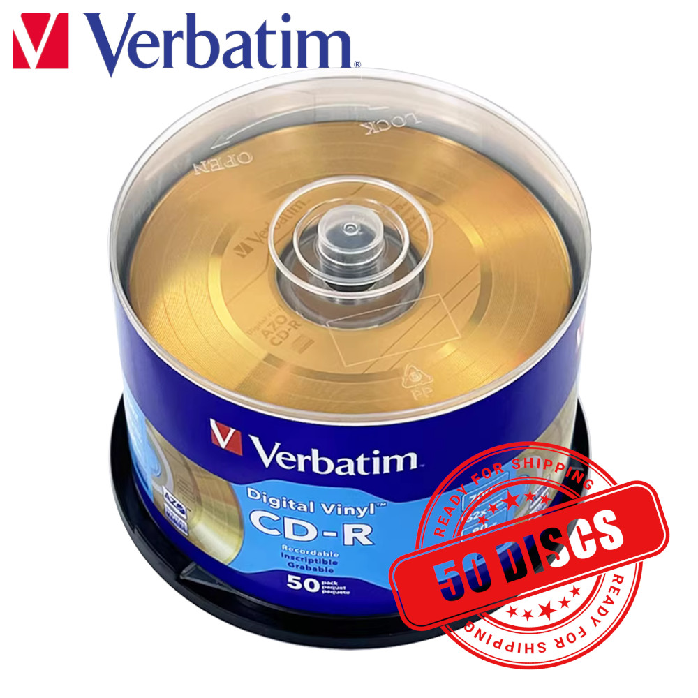 Verbatim AZO CD-R Digital Vinyl Blank CD LP Style 700M 52x Gold Color - 50 Discs