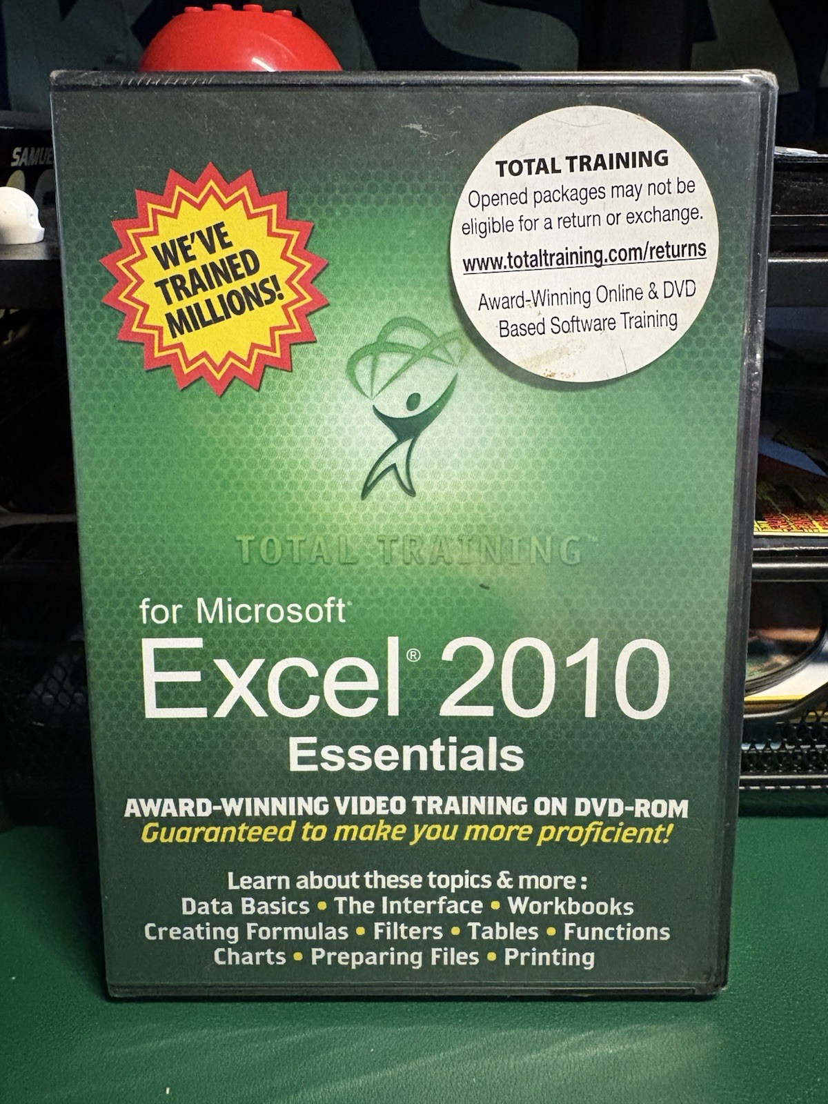 Total Training For Microsoft Excel 2010 Interactive DVD-ROM Educational Windows