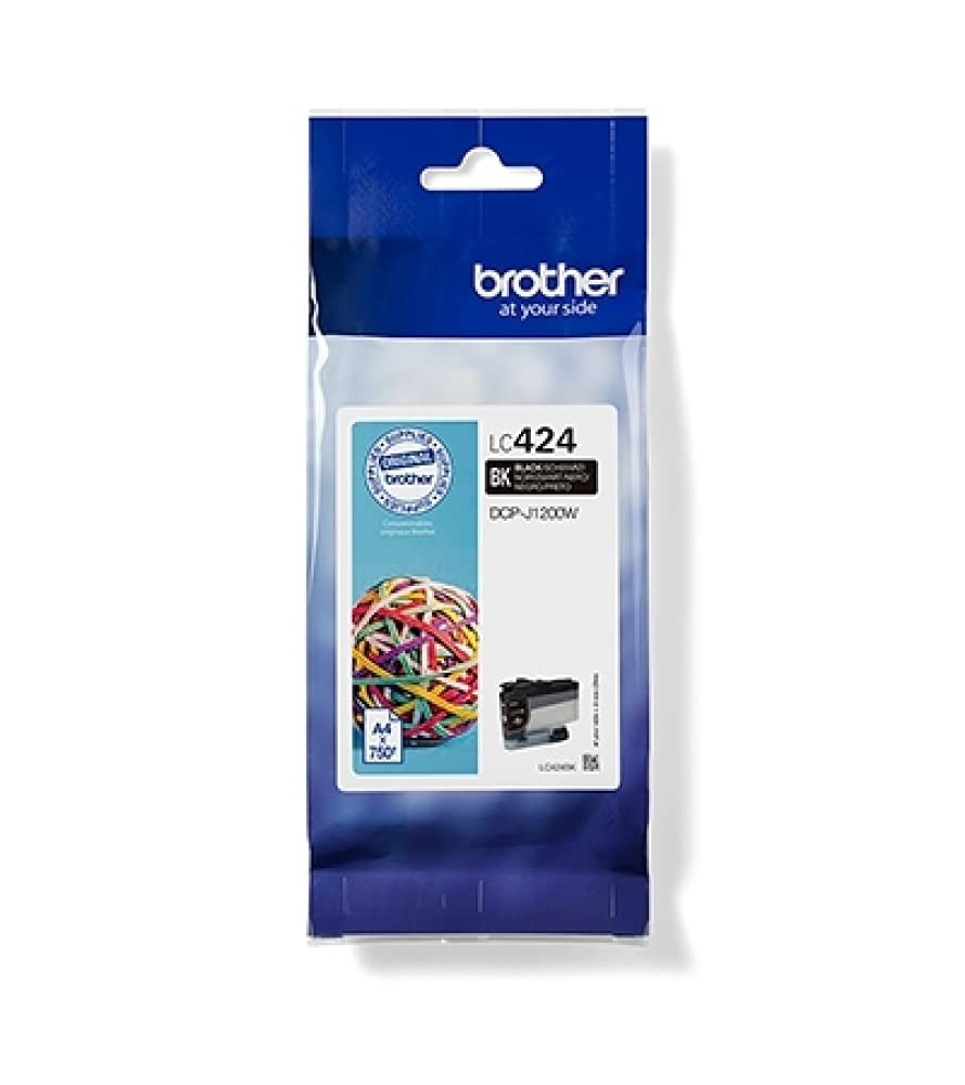 Brother LC-424BK Inkjet Cartridge, Black, Single Pack, Standard Yield, includes