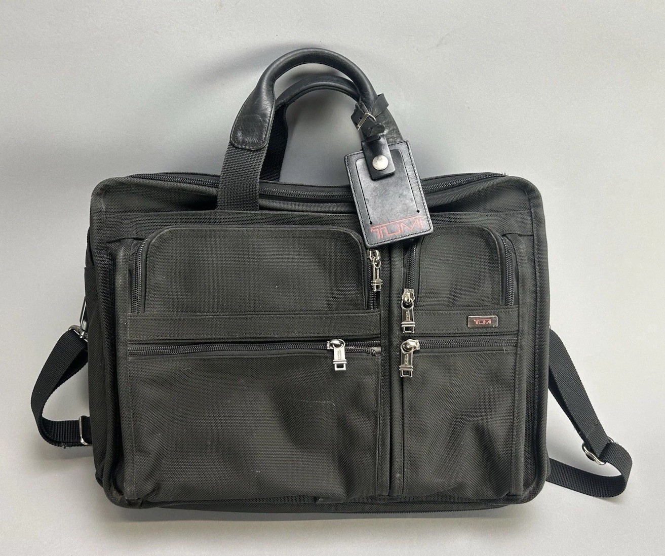 Tumi Alpha 2 Black Expandable Laptop Briefcase 26041D4
