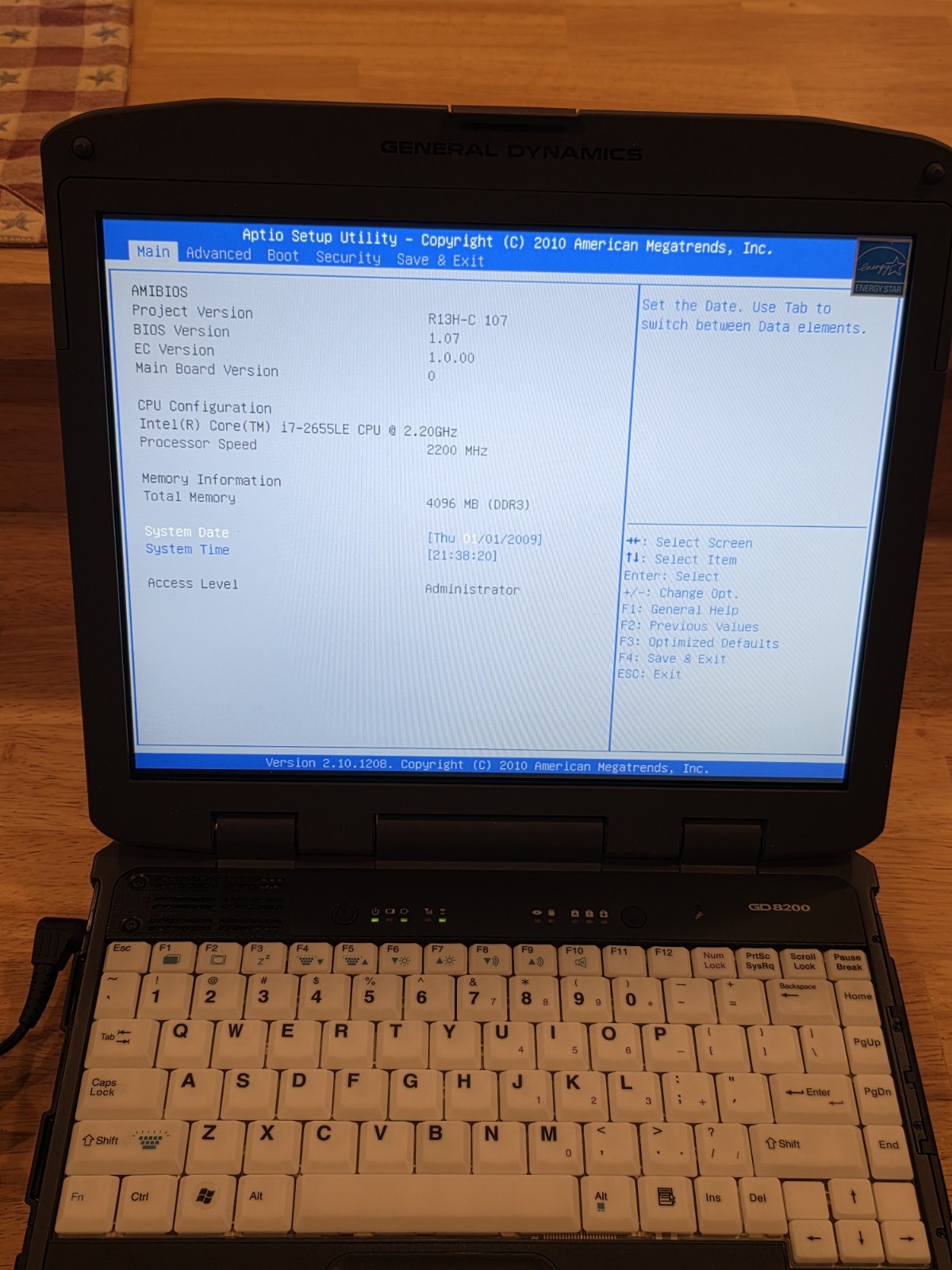 General Dynamics Itronix GD8200 Rugged Laptop i7-2655LE 4GB Military Toughbook