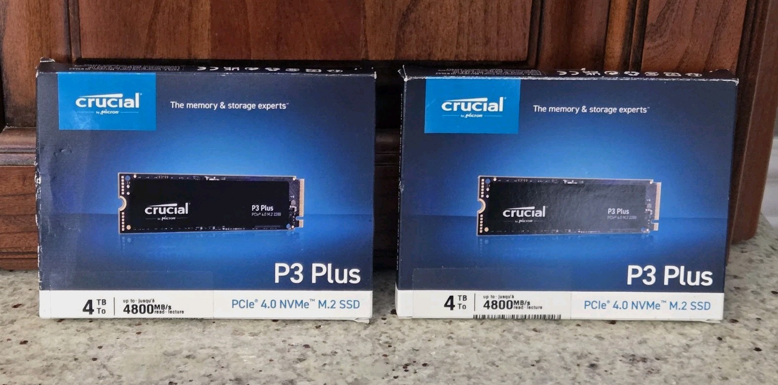 LOT 2 NEW Crucial P3 Plus 4TB NVMe Internal SSD CT4000P3PSSD8 ZERO WRITES 100%