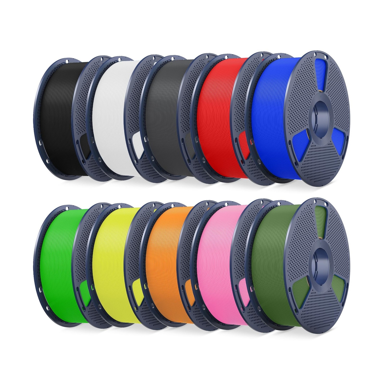 SUNLU 3D Printer Filament Bundle, PLA Plus2.0 Filament 10KG 1.75mm, Neatly Wo...
