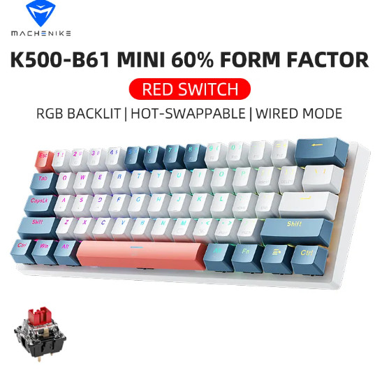 Machenike K500-B61 Mini Mechanical Keybaord 60%