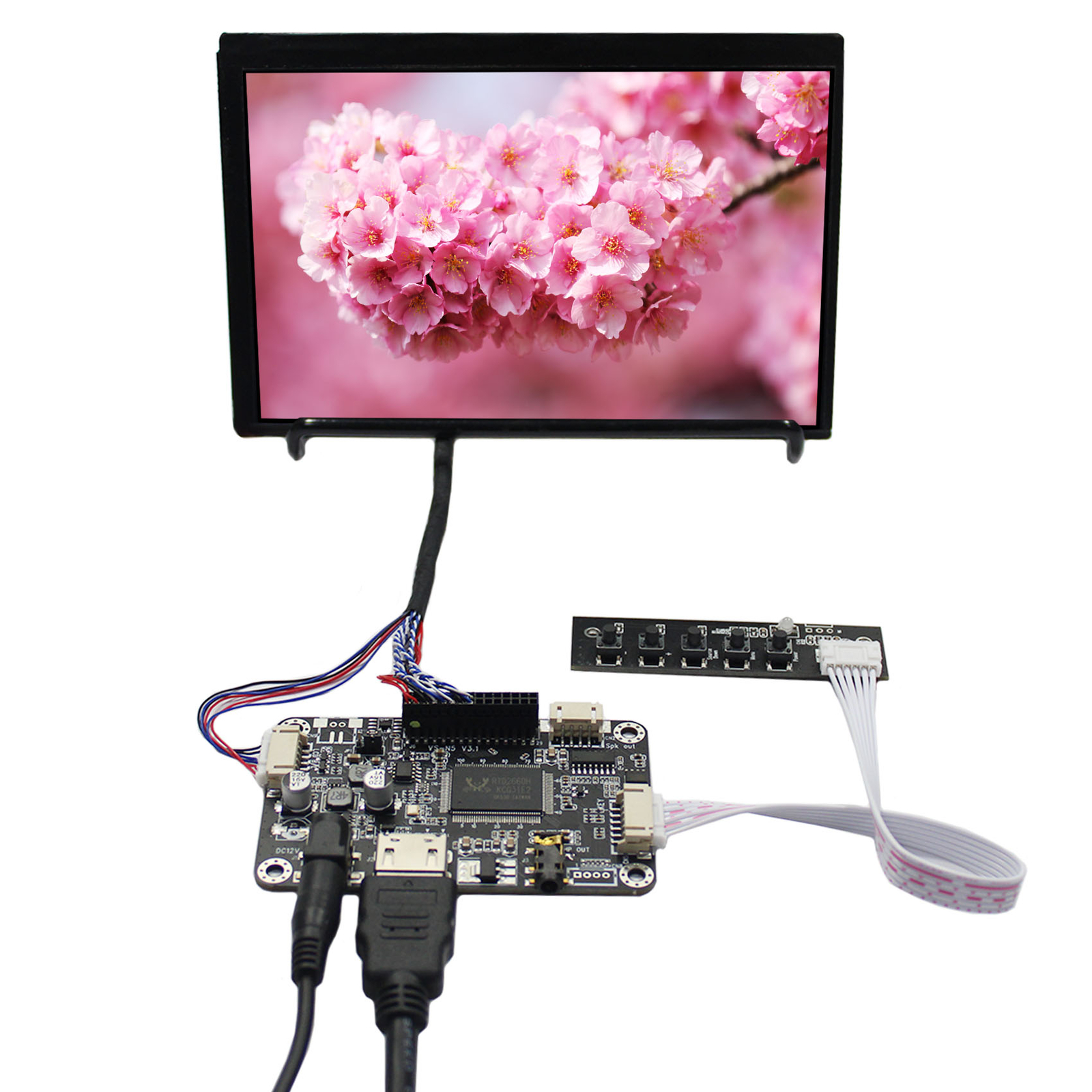 HD Audio LCD Controller Board 7in N070ICG-LD1 1280X800 IPS LCD Screen