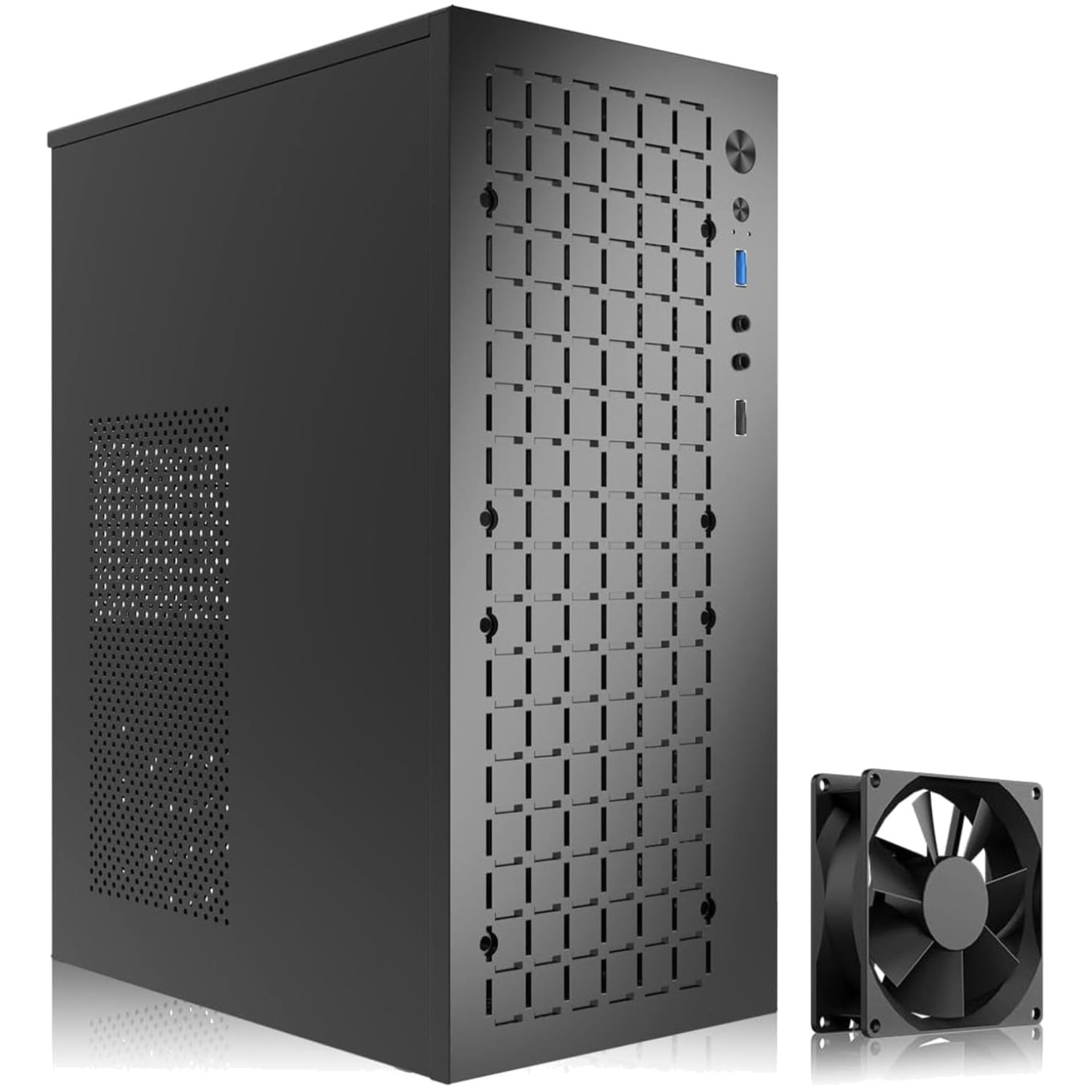 Compact High Airflow Mini Tower Case - Supports Mini-ITX Motherboards & More