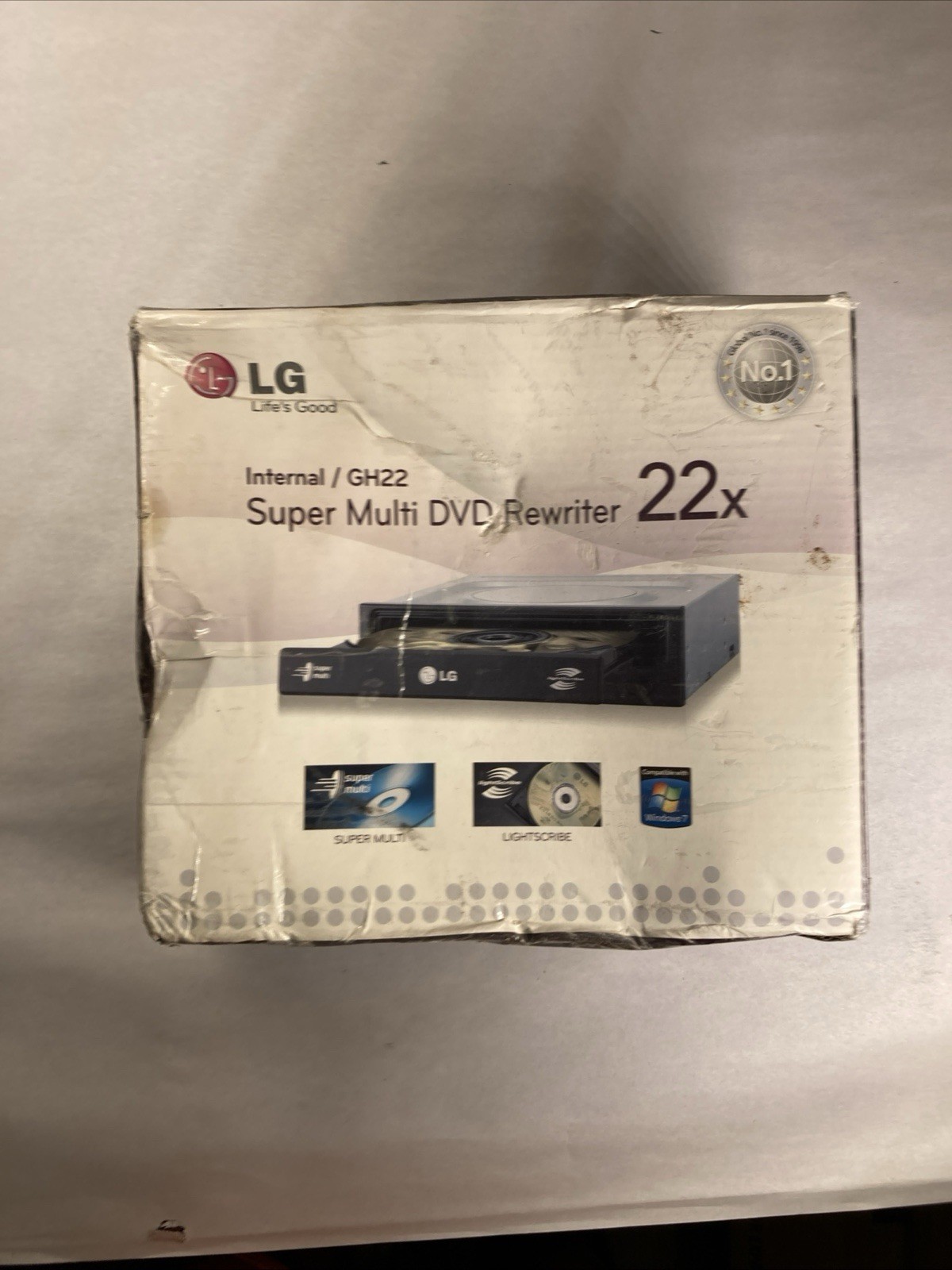 LG Internal DVD Drive Model GH22NS50 NEW Open Box Includes CD Wires Manual