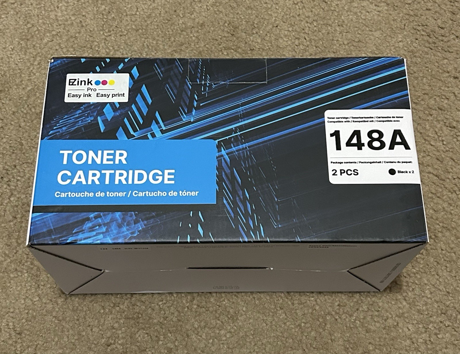 EZ INK PRO, 148A, 2 BLACK TONER CARTRIDGES , NEW IN BOX, 