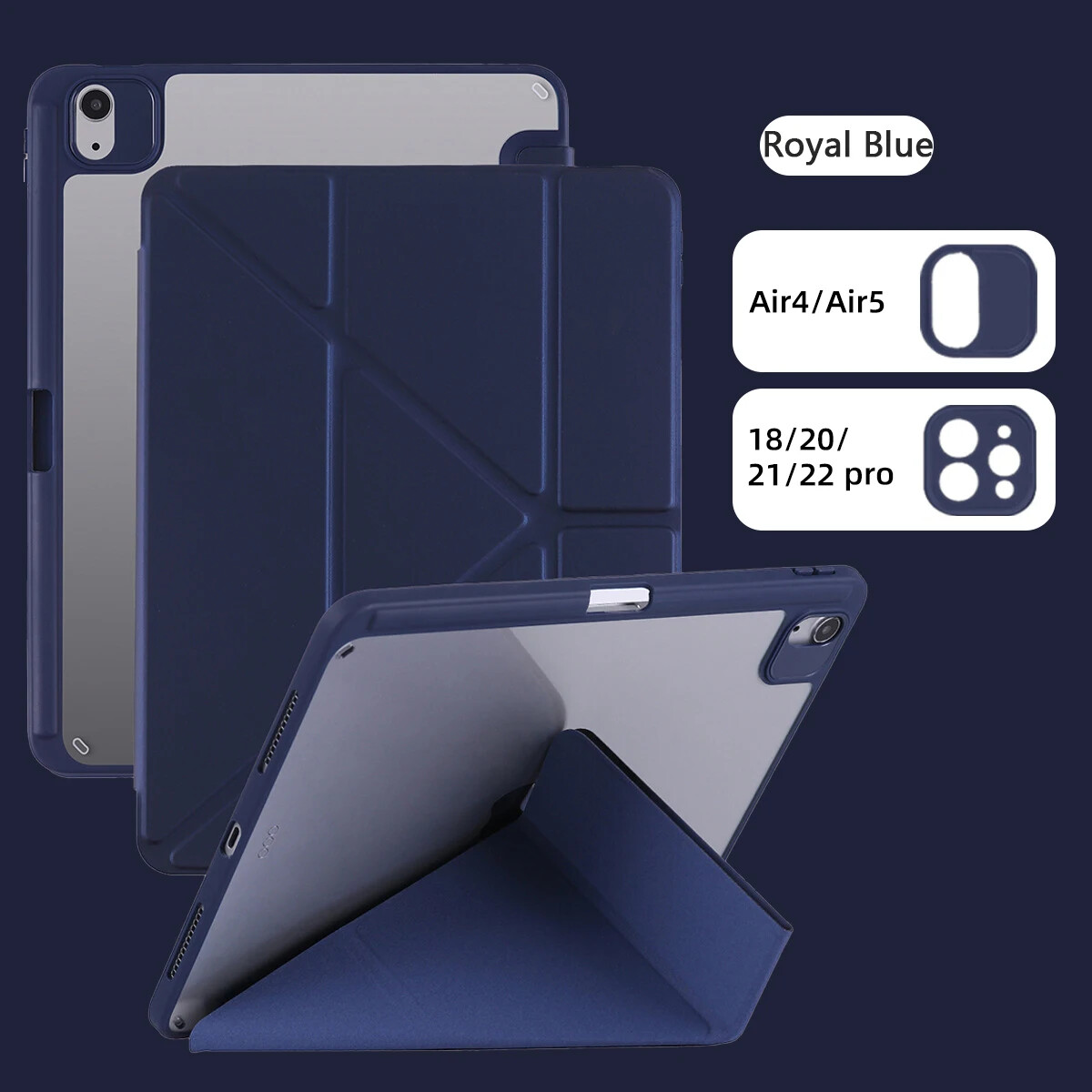 All-in-One Protective Case For iPad With Y-Fold Design and Acrylic TPU Material