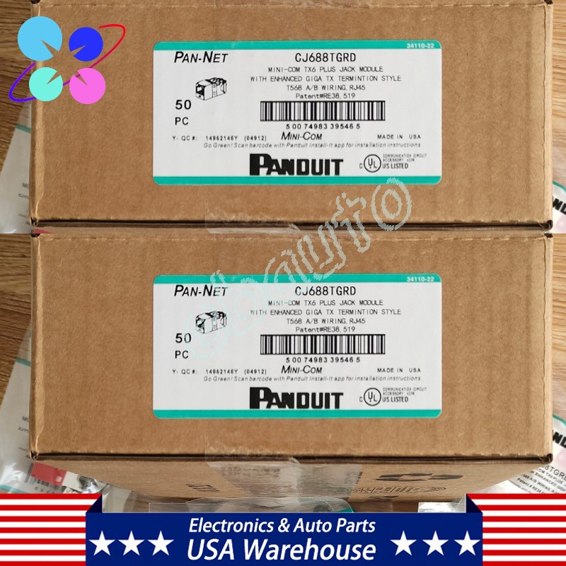 100PCS For Panduit Gigabit Cat 6 RJ45 CJ688TGRD Network Jack Module Red