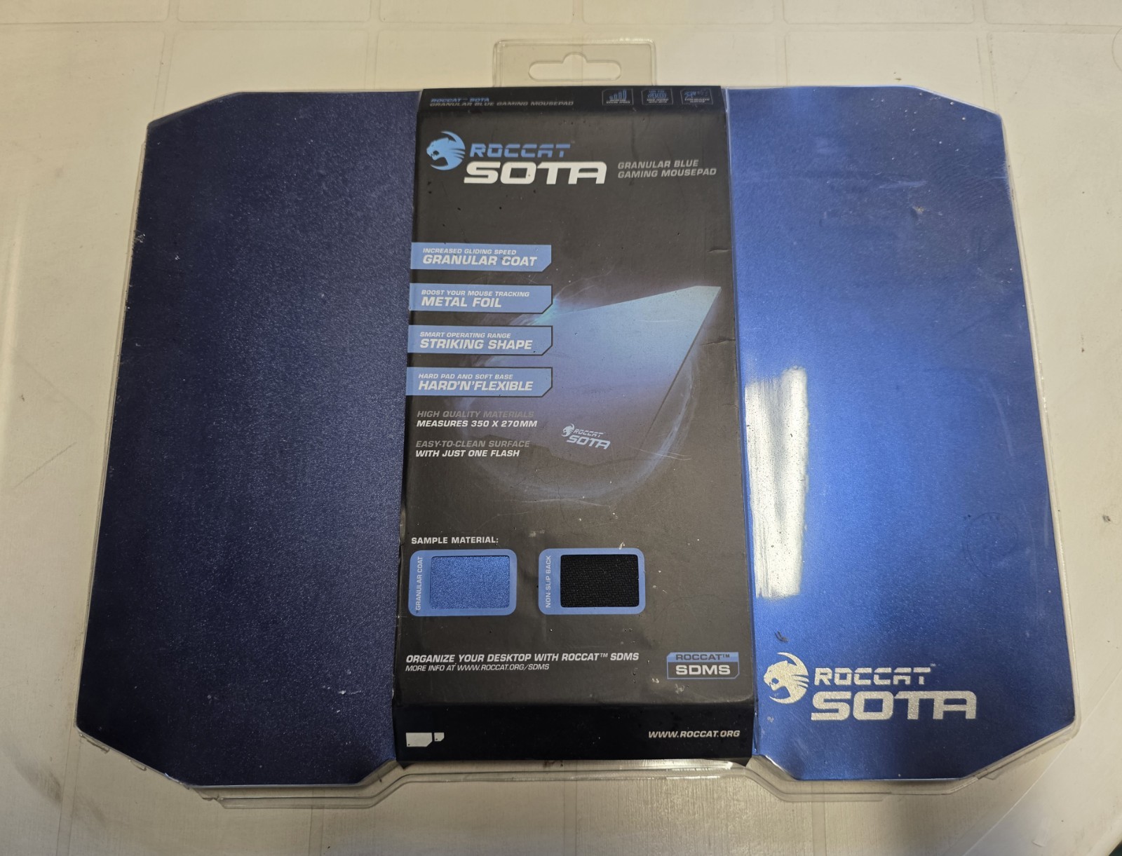 ROCCAT SOTA Granular coated performance gaming mousepad 35 x 27 x 0.1 cm - BLUE
