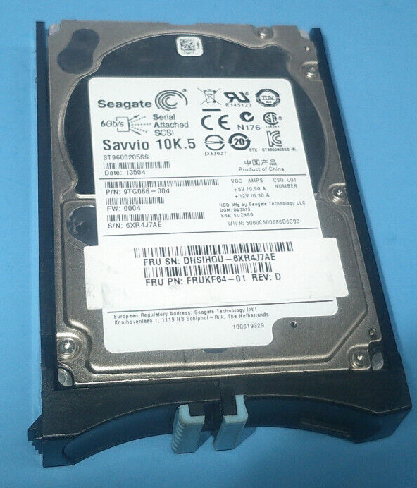 Seagate 600GB 10K 2.5" SAS Hard Drive ST9600205SS 9TG066-004