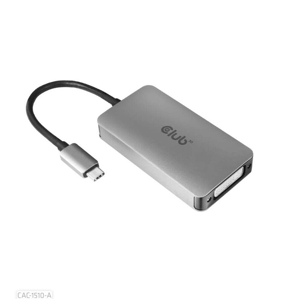 Club3D USB-C to DVI I Dual Link Support 4K30HZ Resolutions- HDCP OFF Adapter