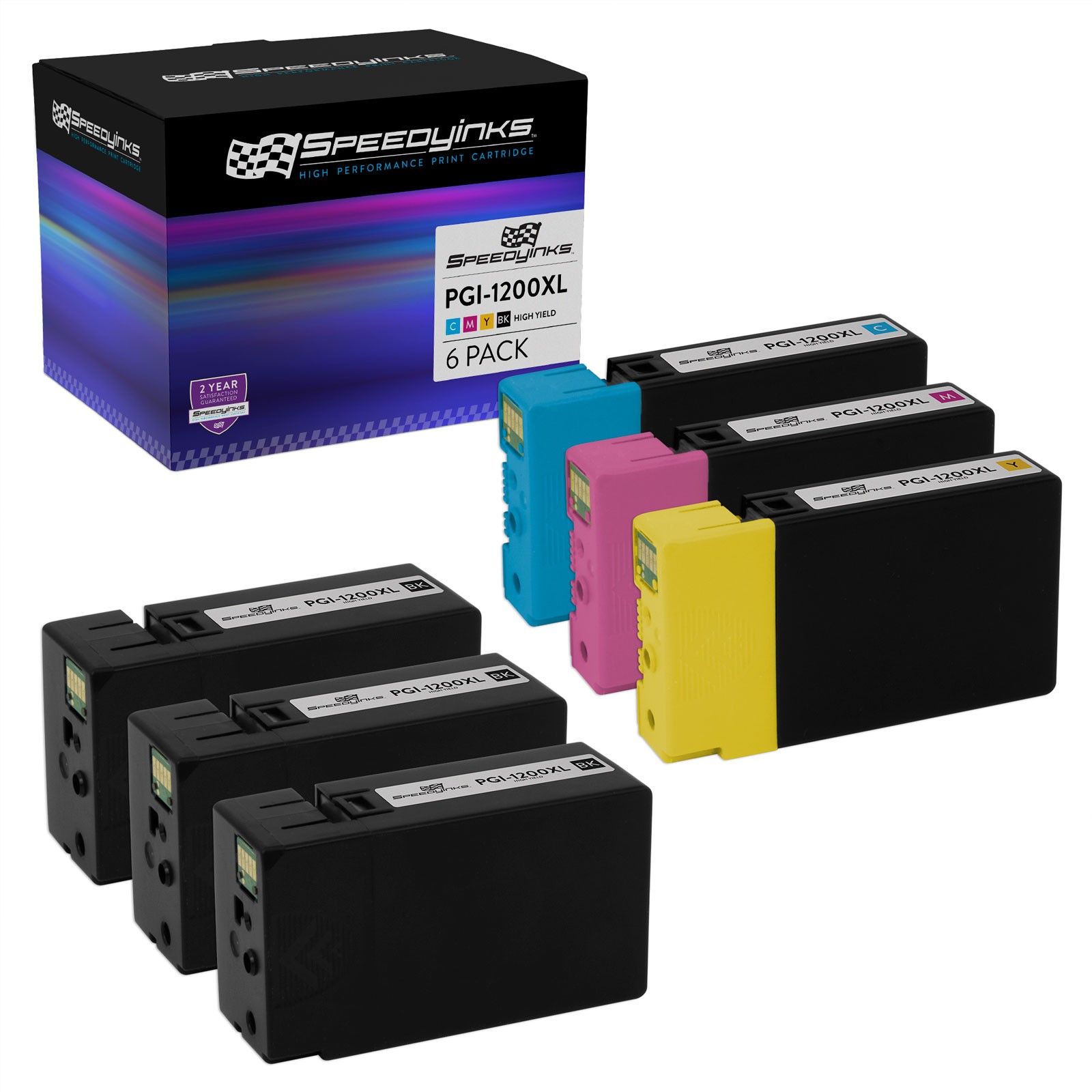For Canon PGI-1200XL PGI 1200XL 1200 XL 3pk HY Ink MAXIFY MB2320 MB2020