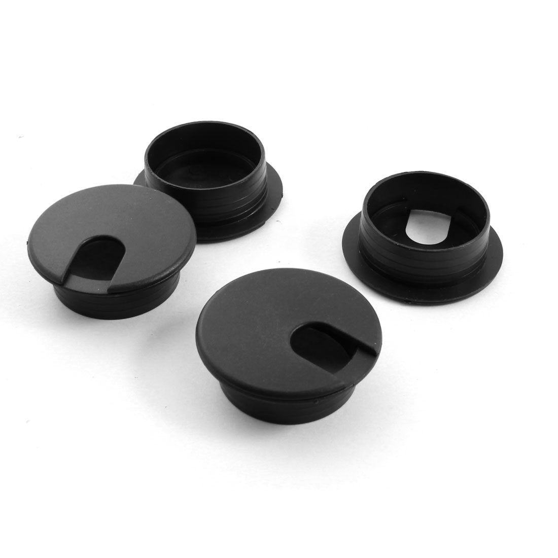 Home Office PC Desk Organizer Grommet Cable Hole Cover 35mm Mount Dia 4Pcs