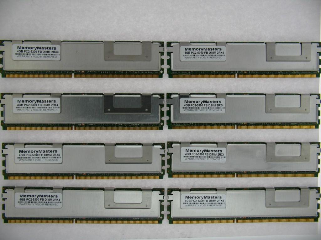 32GB (8x 4GB) PC2-5300F FULLY BUFFERED SERVER MEMORY FOR DELL POWEREDGE 2950 III