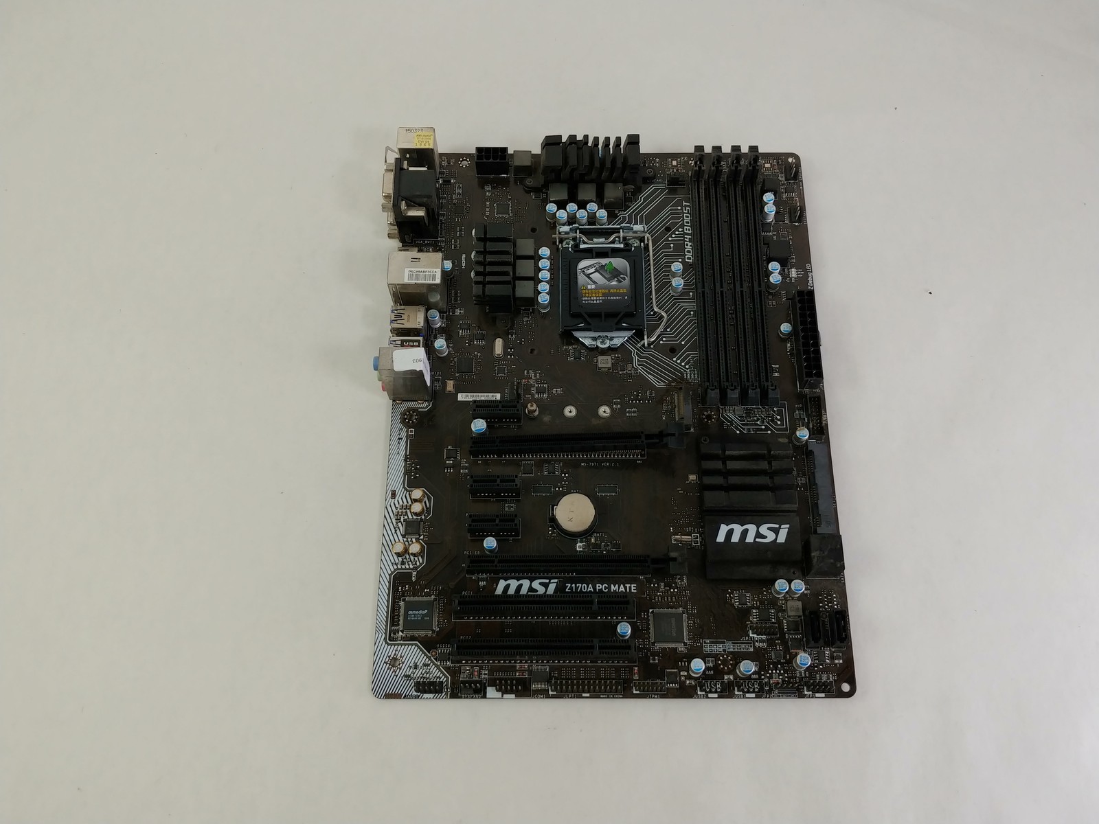 MSI  Z170A PC MATE Intel LGA 1151 DDR4 Desktop Motherboard