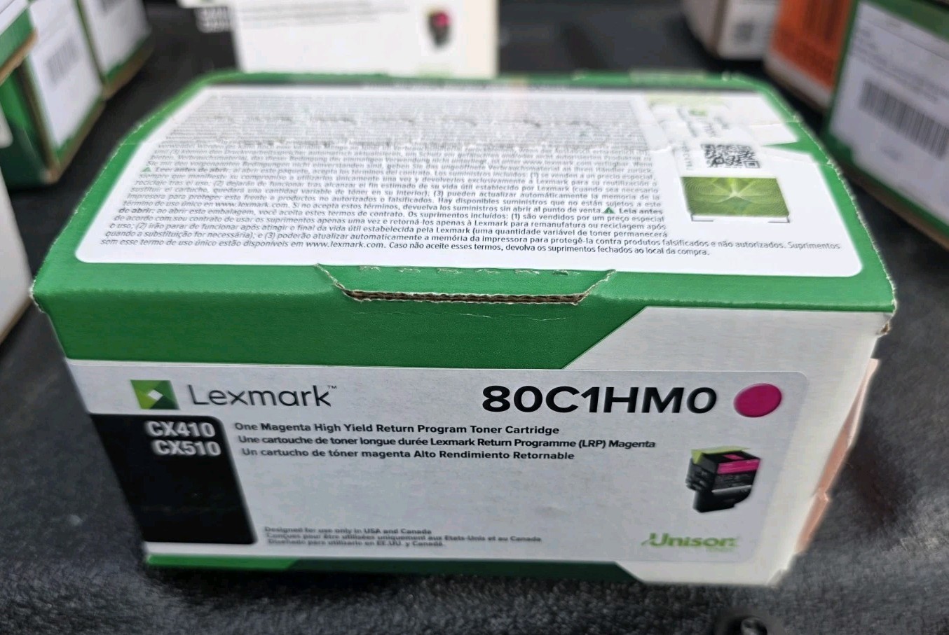 Lexmark 80C1HM0 High Yield Return Program Toner Cartridge Magenta