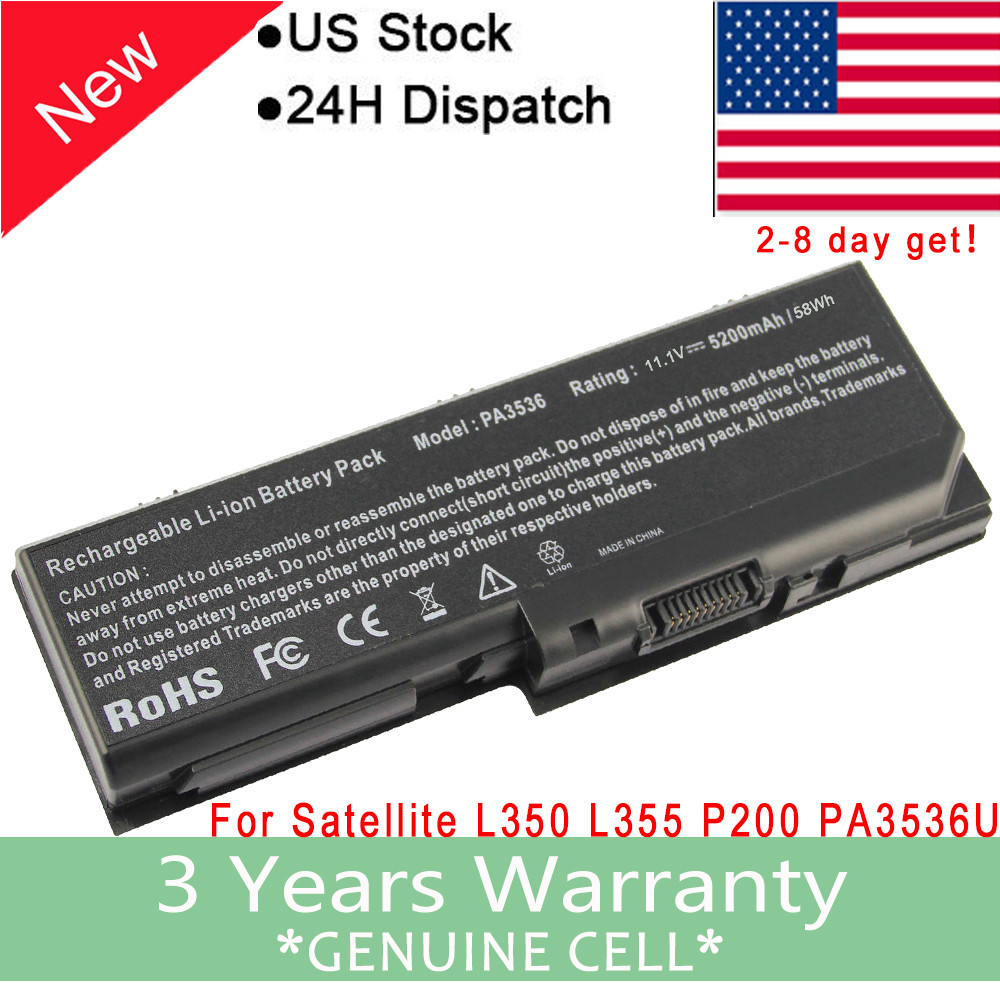 Battery for TOSHIBA Satellite PA3536U-1BRS 1BAS L350 L355 L355D P200 P205 P205D