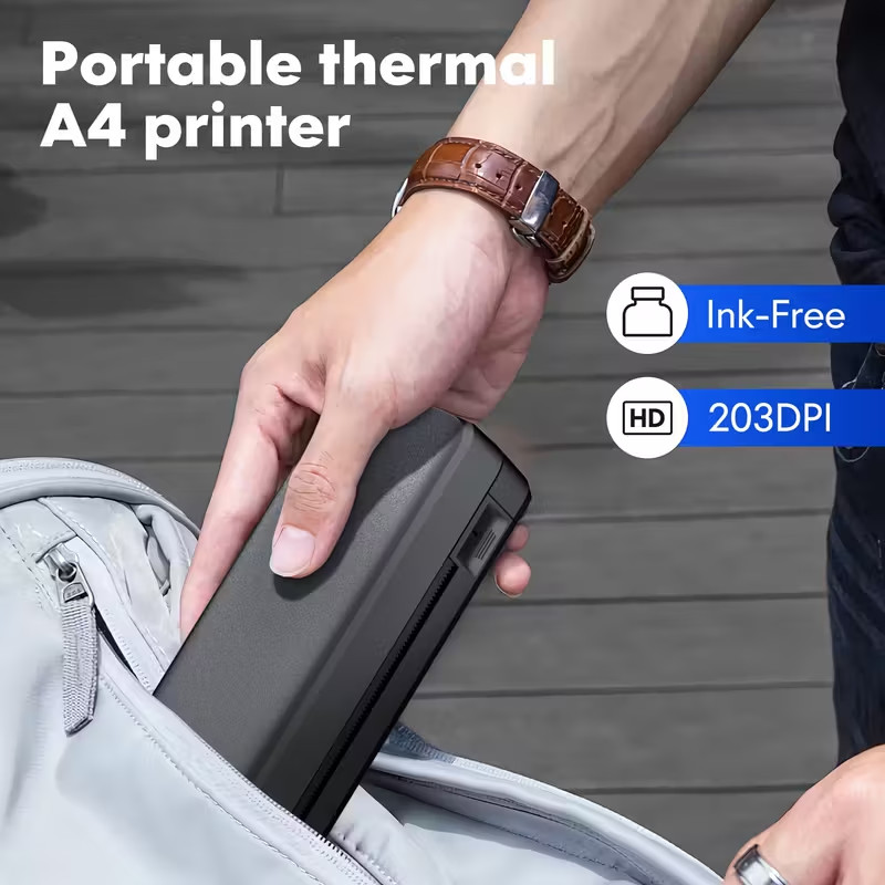Printer Wireless For Travel, D810B Thermal Printer Support For 8.5"x11" US Lette