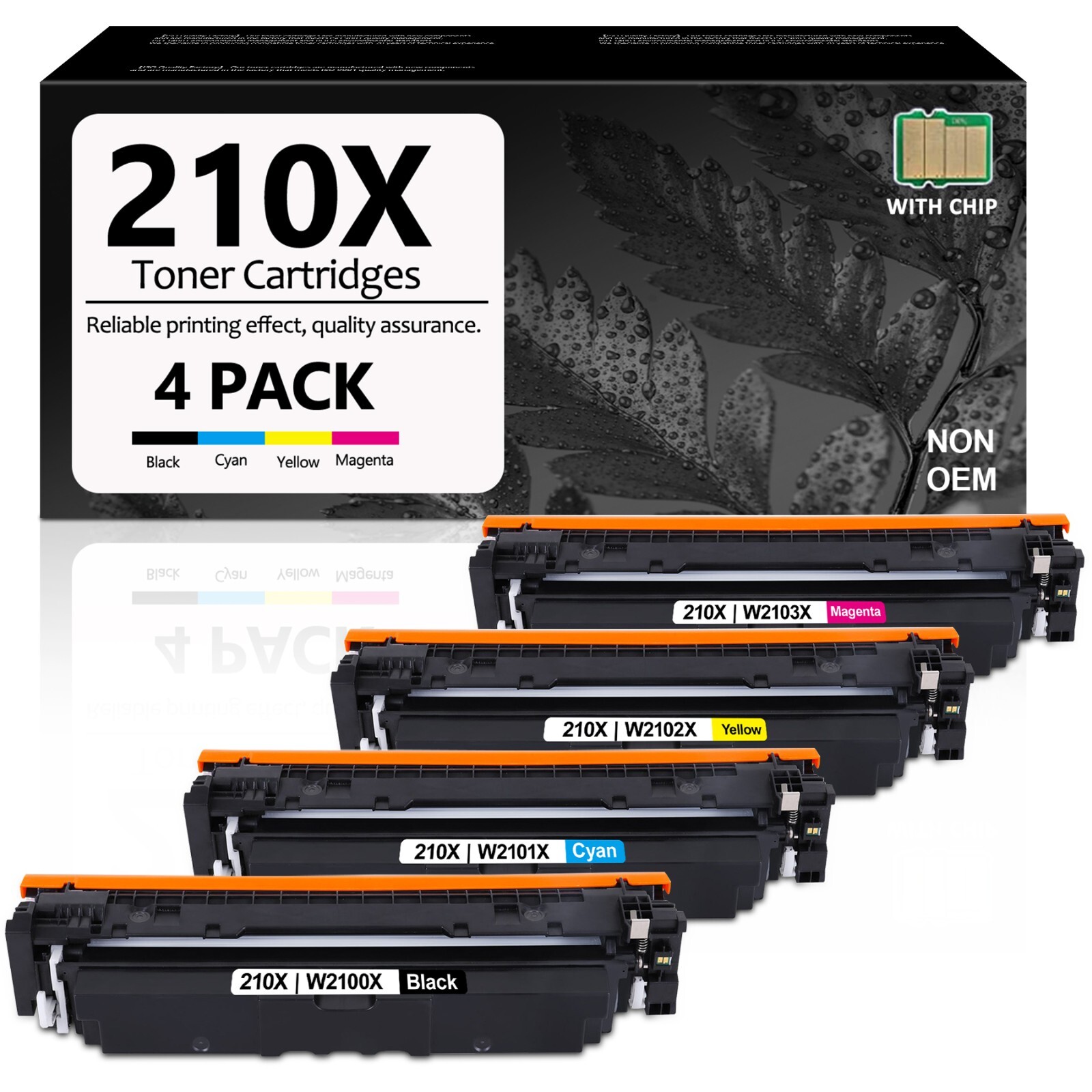 FADSOON® 210X 4-Pack High Yield Toner for HP Color 4201dn, MFP 4301dw (W2100X)